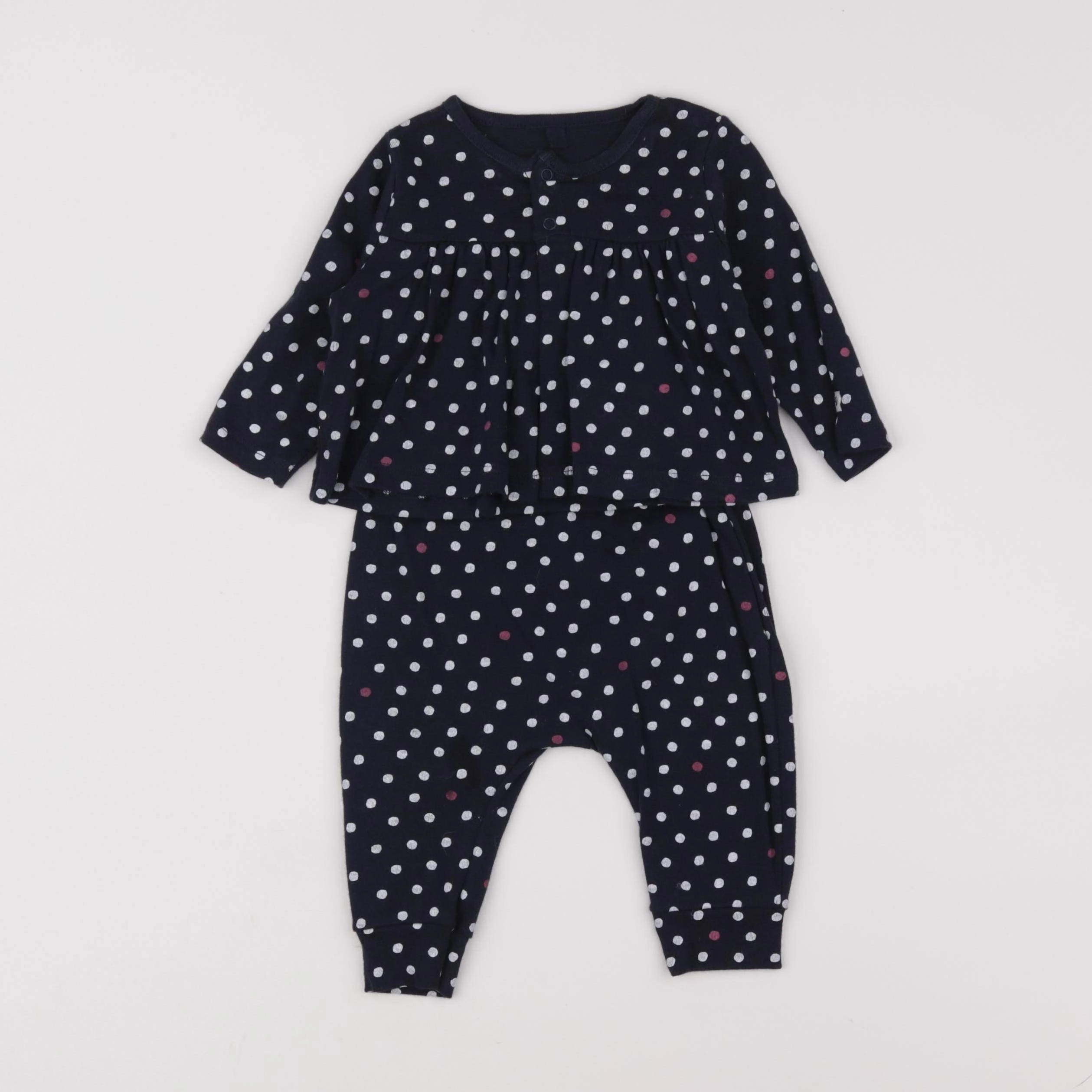 Petit Bateau - ensemble bleu - 6 mois