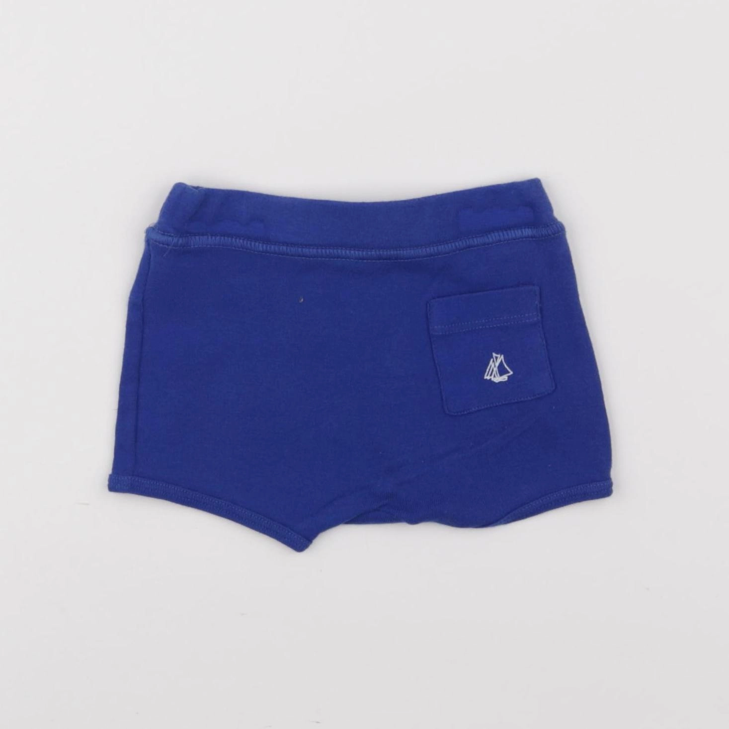 Petit Bateau - short bleu - 6 mois