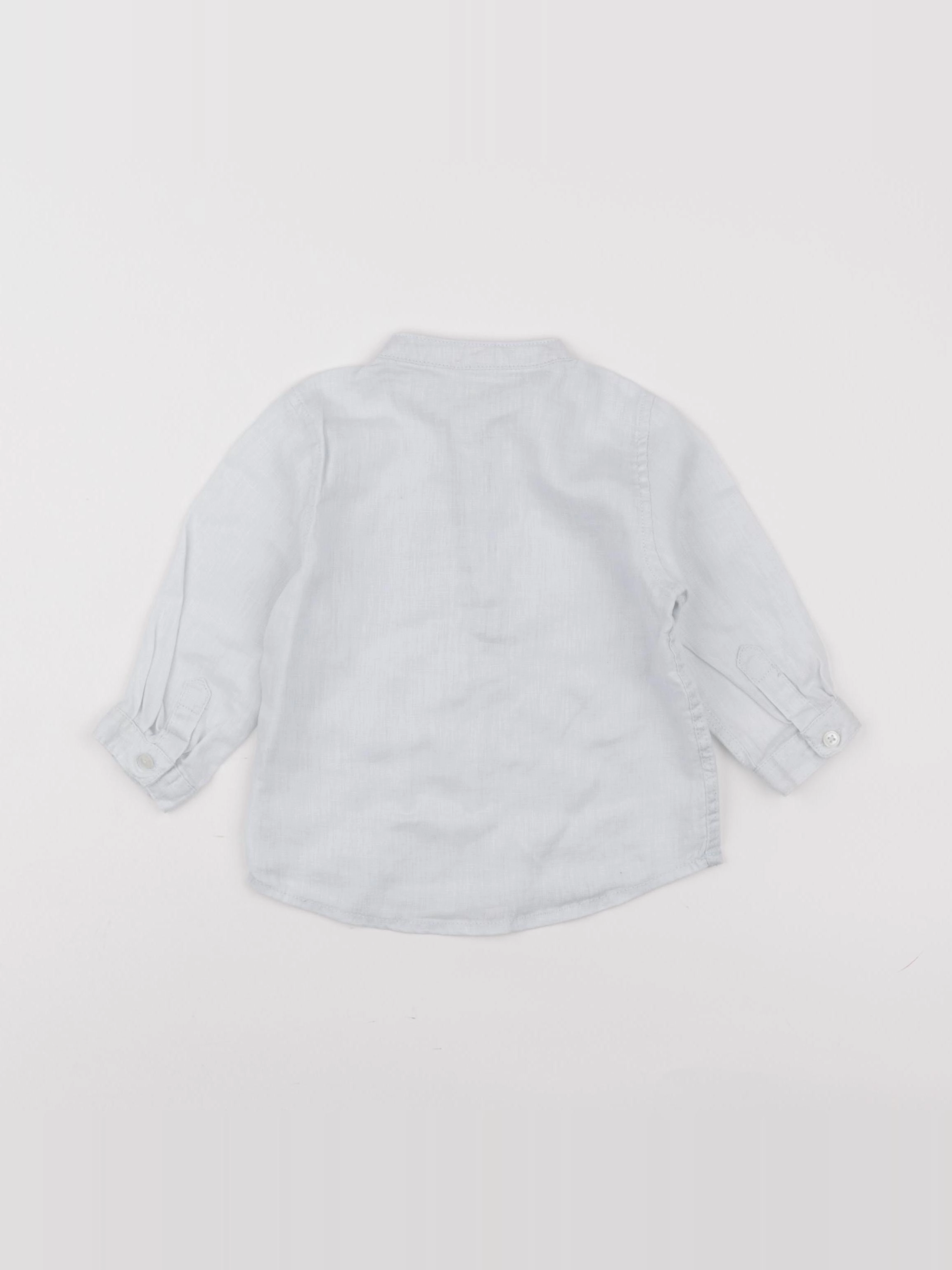 Boutchou - chemise bleu - 12 mois