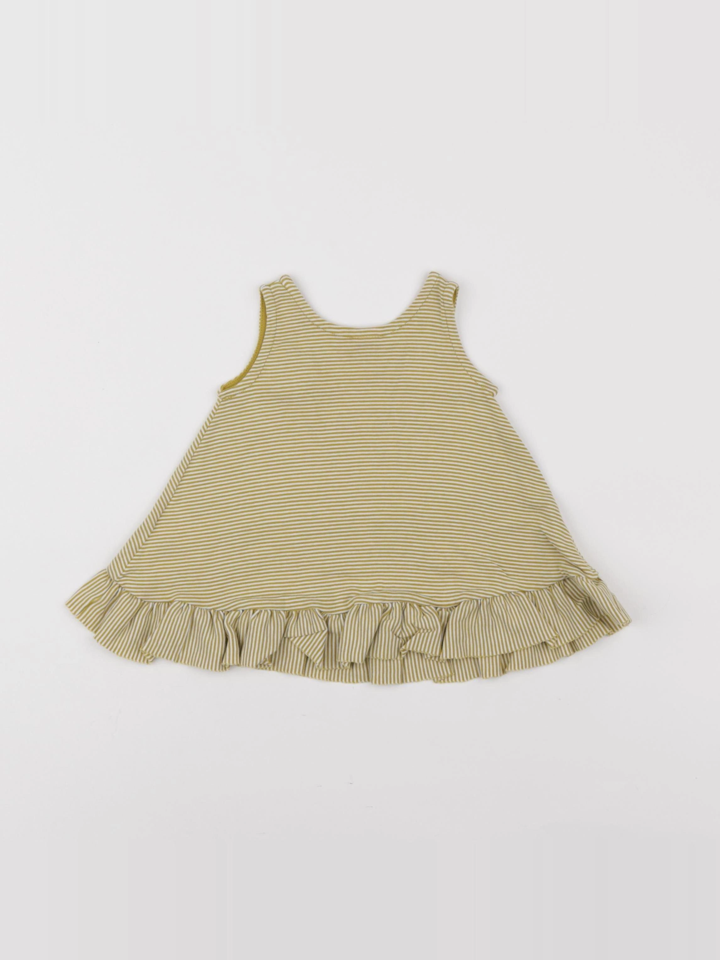 Petit Bateau - robe jaune - 3 mois