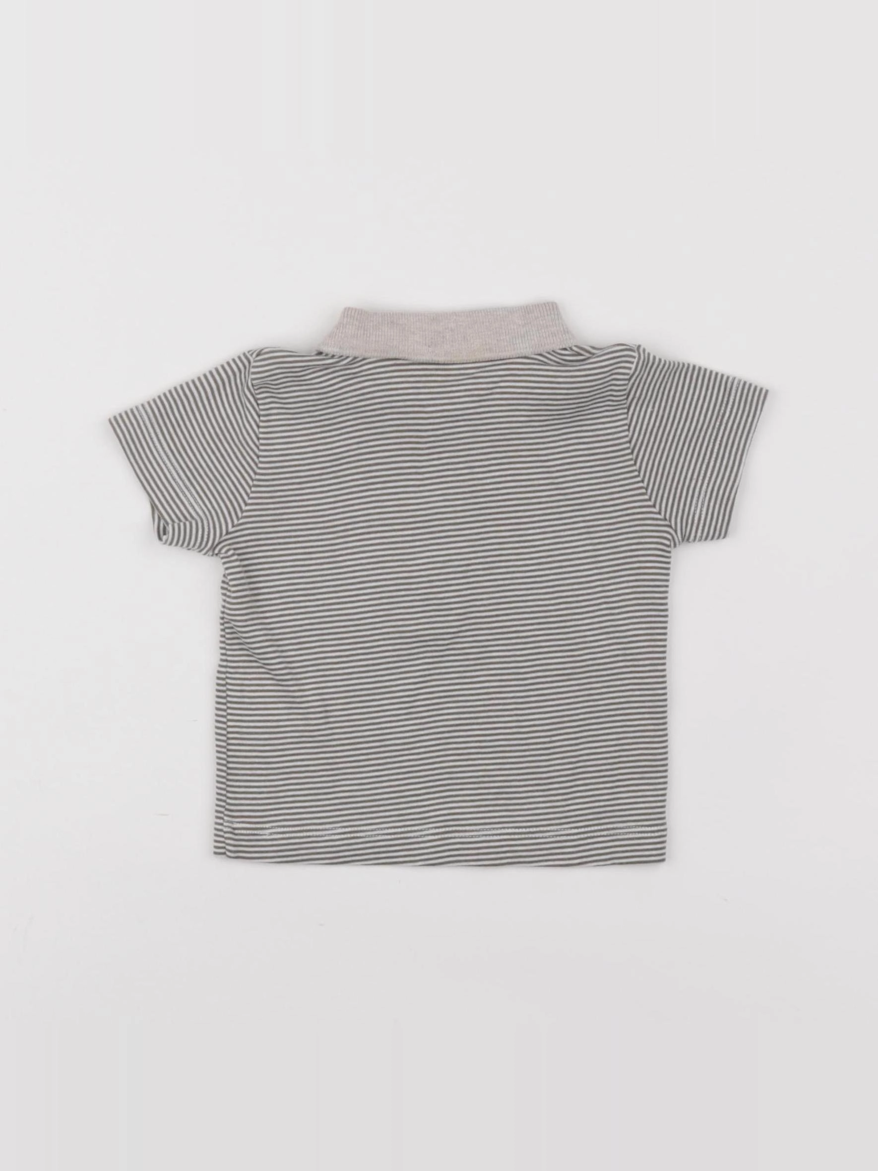Petit Bateau - polo vert - 6 mois