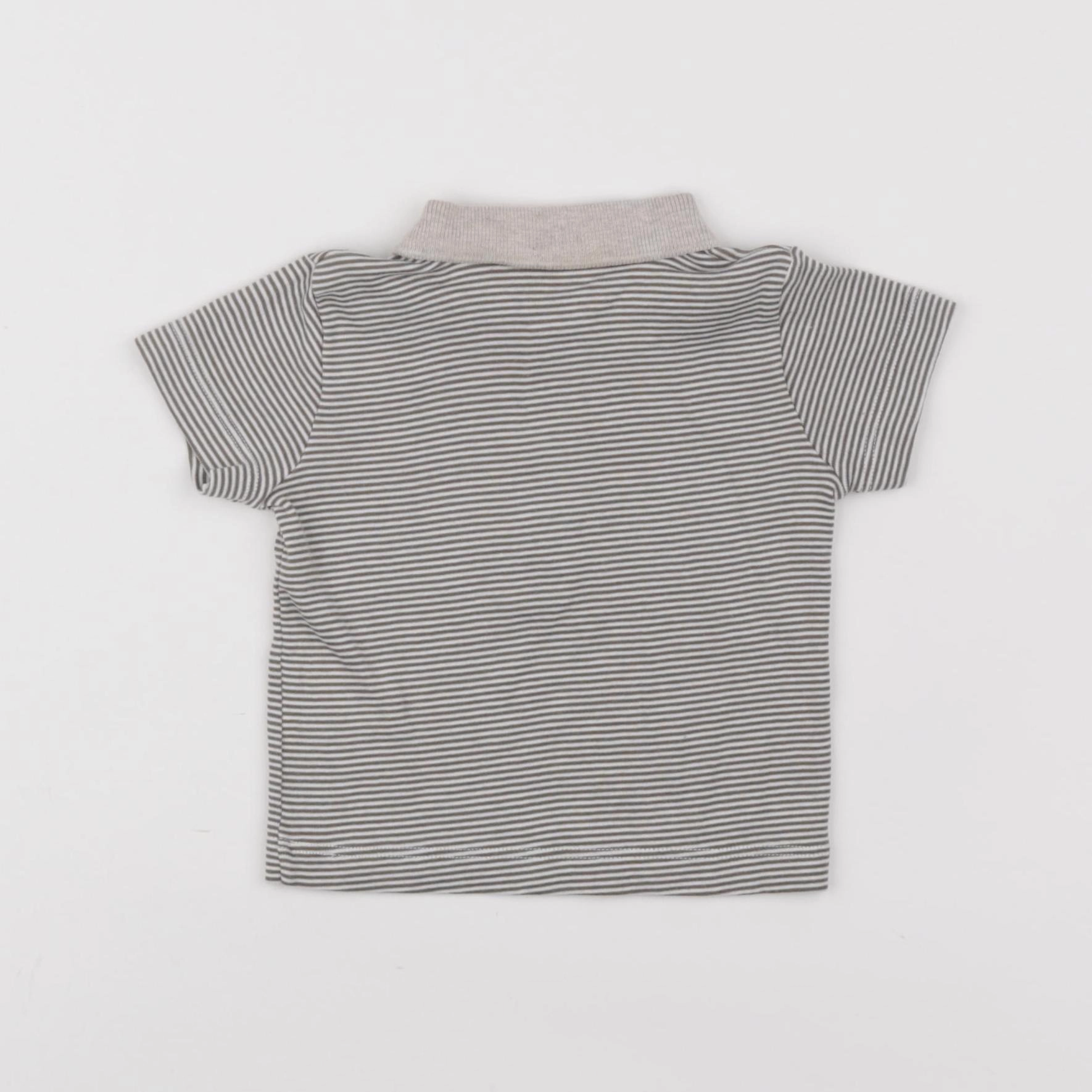 Petit Bateau - polo vert - 6 mois