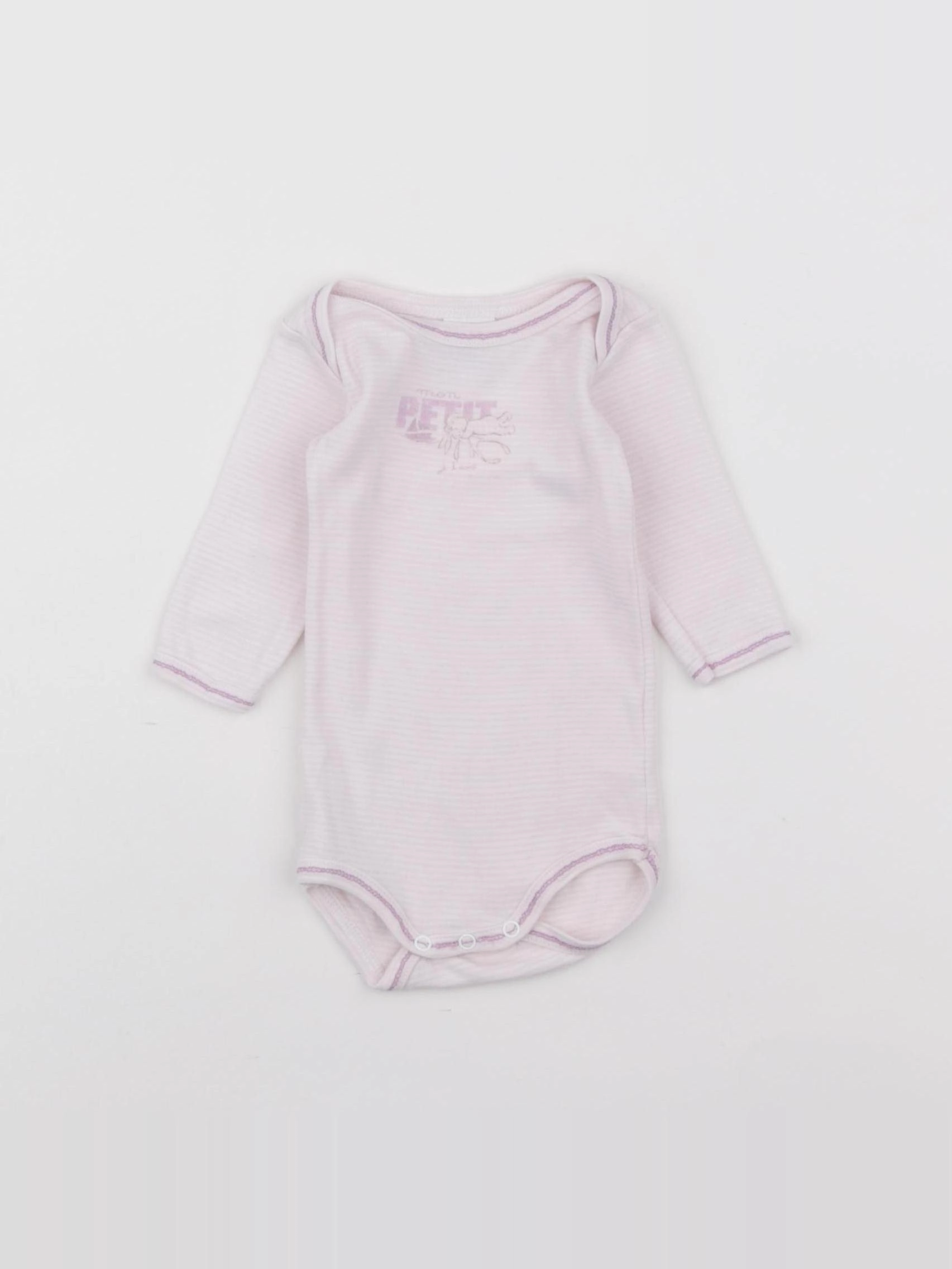 Petit Bateau - body rose - 3 mois