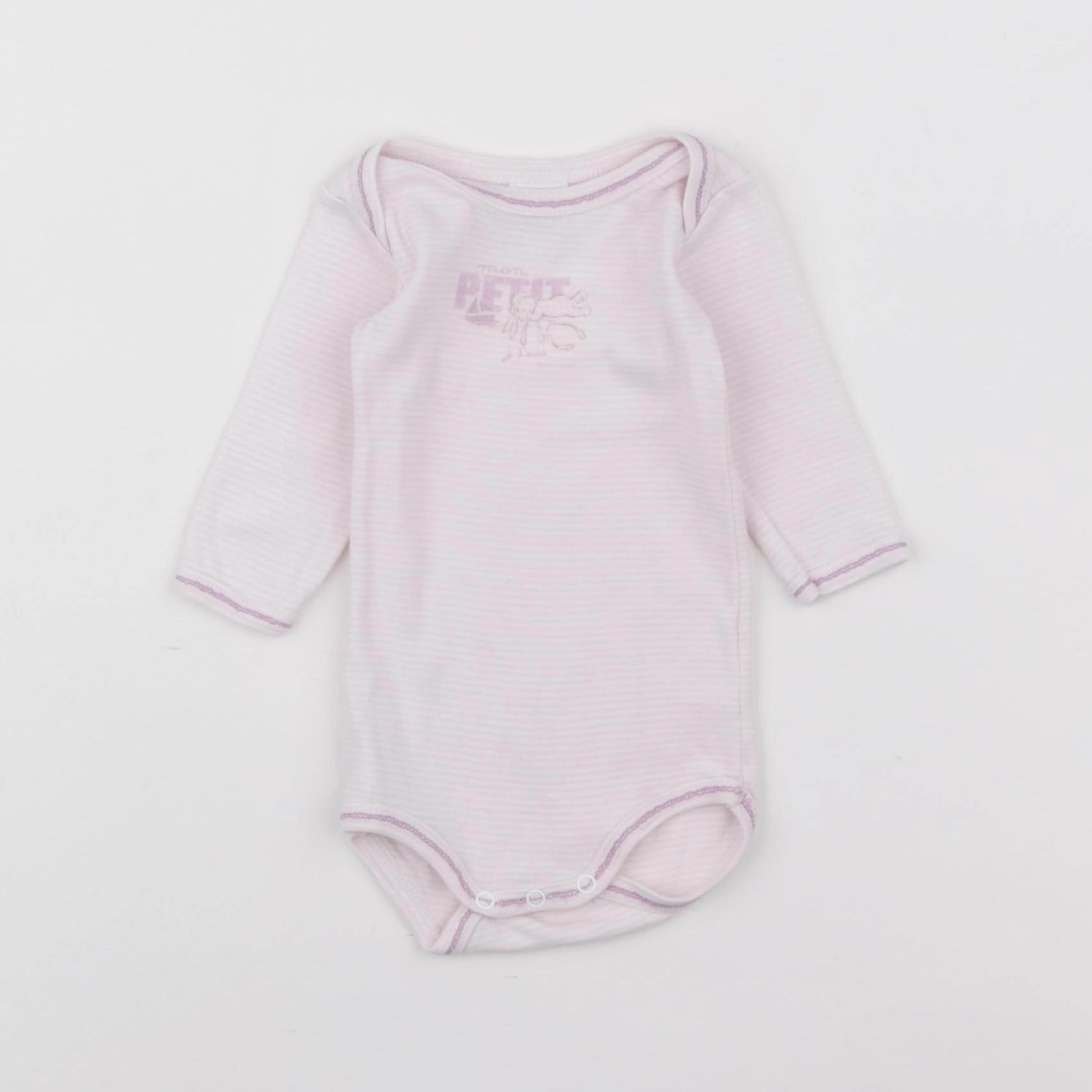 Petit Bateau - body rose - 3 mois