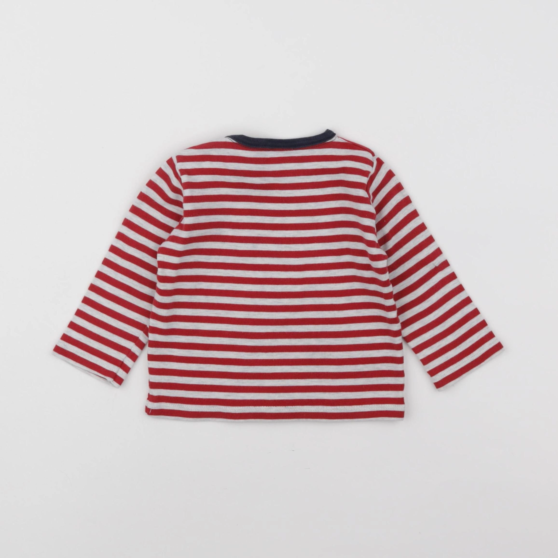 Petit Bateau - tee-shirt rouge - 12 mois