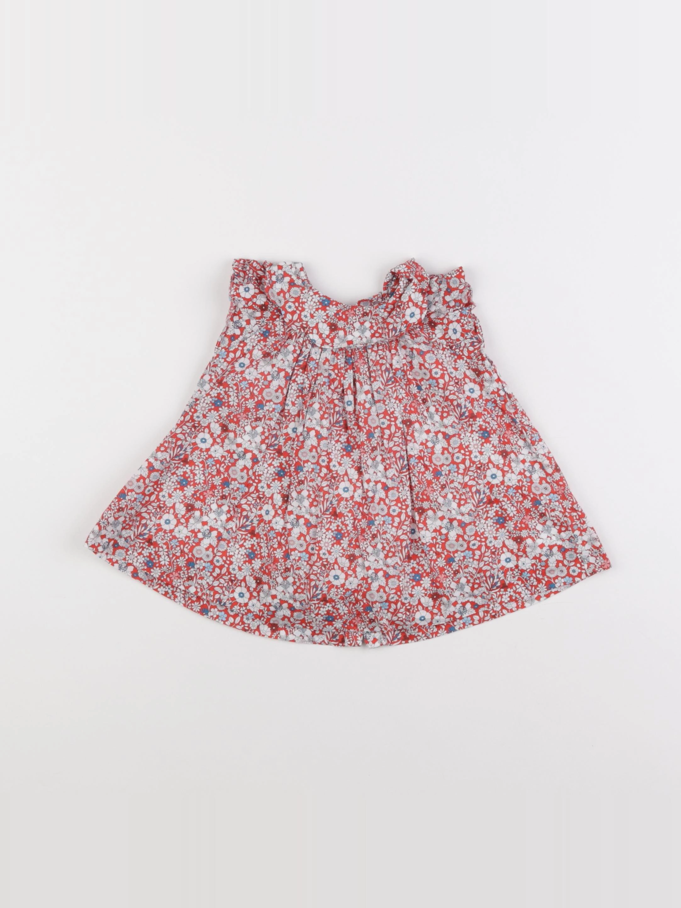 Jacadi - blouse liberty rouge - 3 mois
