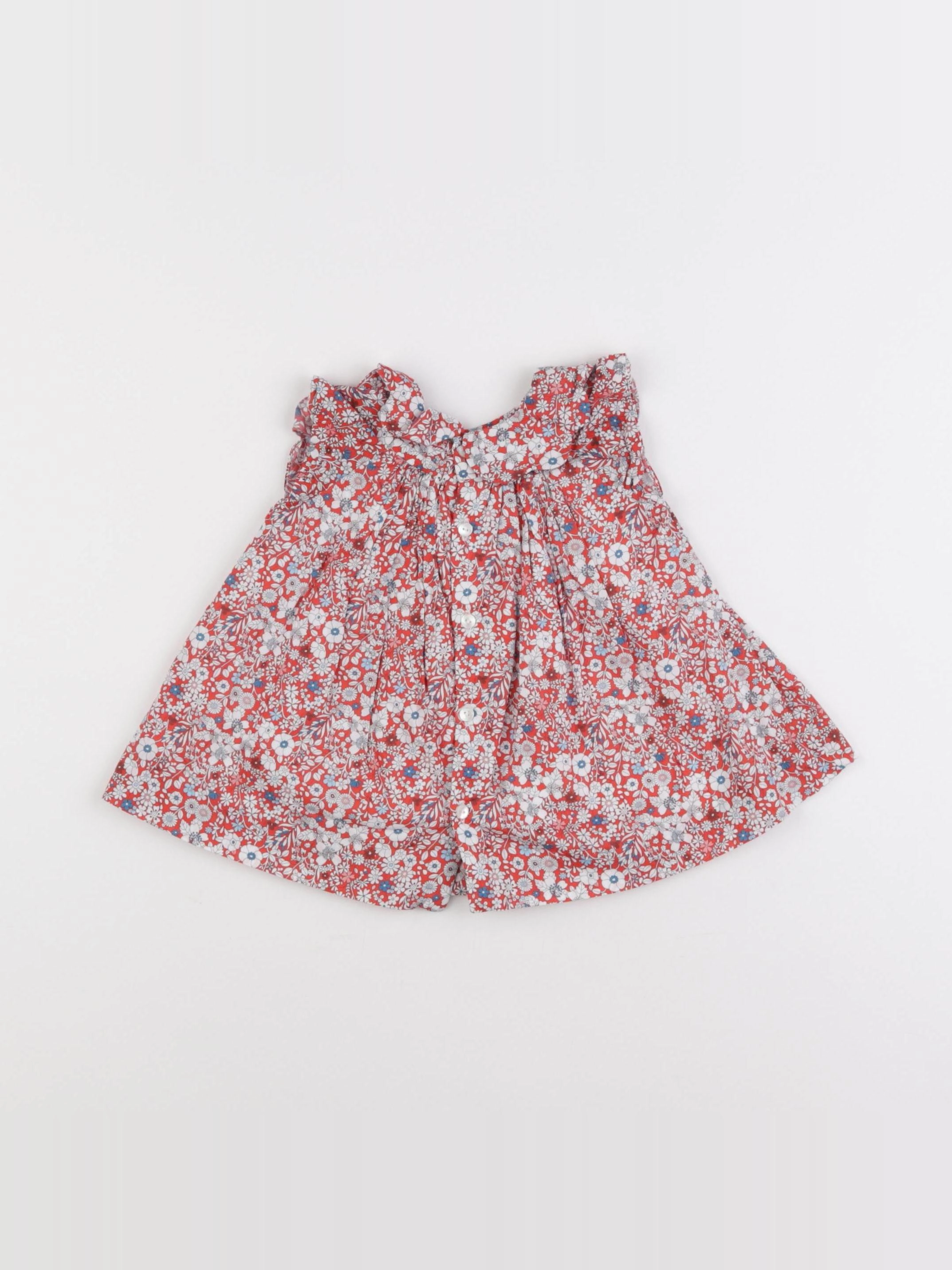 Jacadi - blouse liberty rouge - 3 mois
