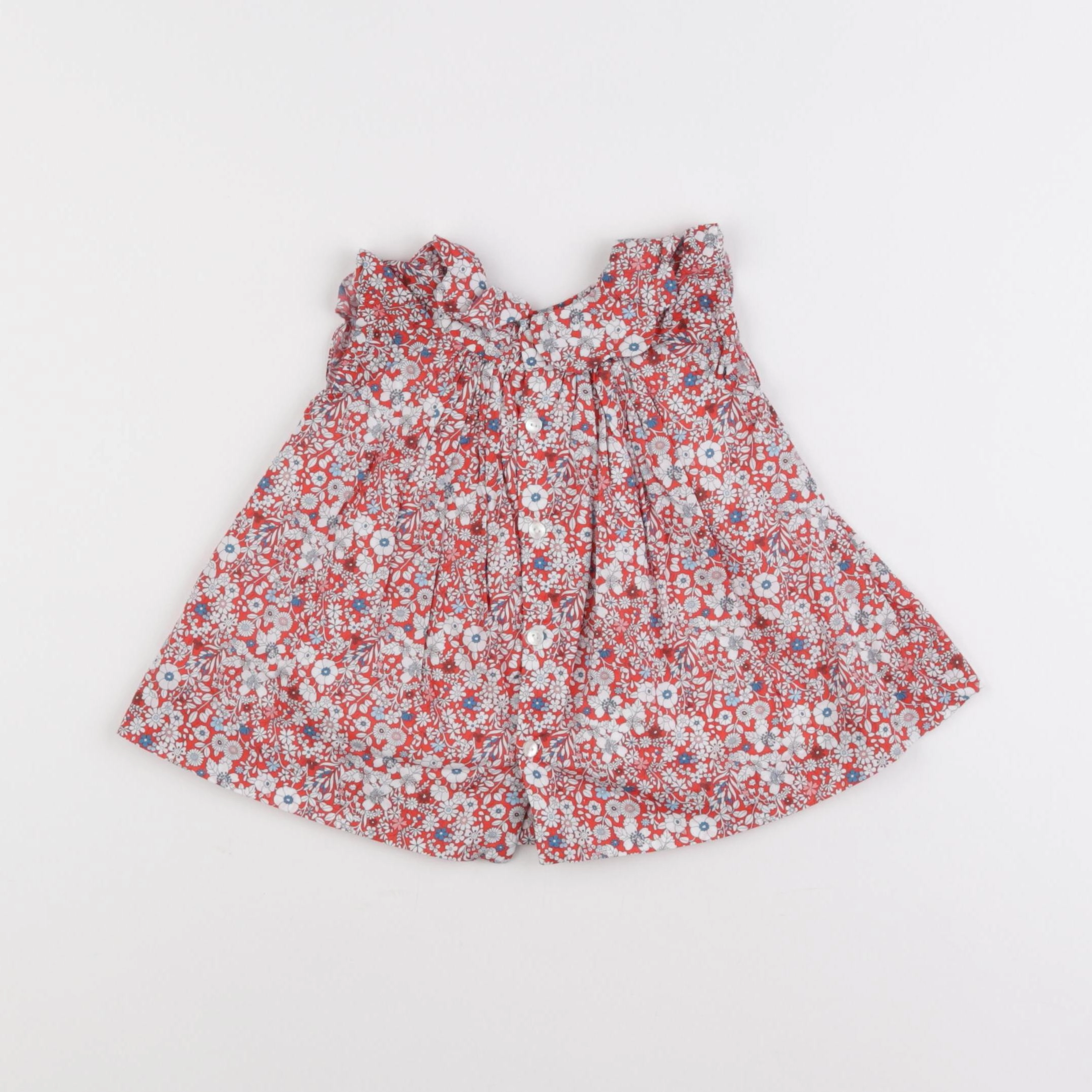 Jacadi - blouse liberty rouge - 3 mois