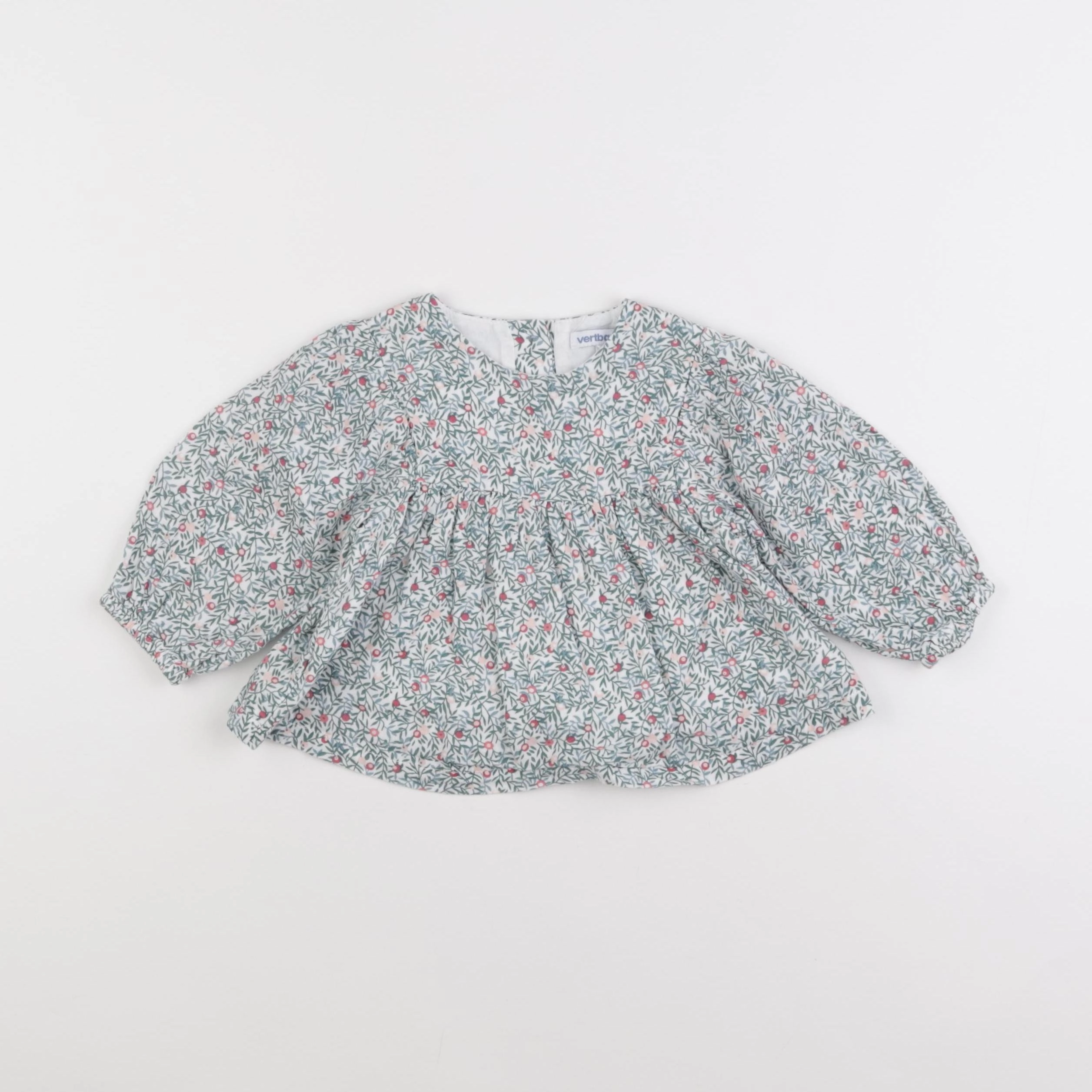 Vertbaudet - blouse vert - 12 mois