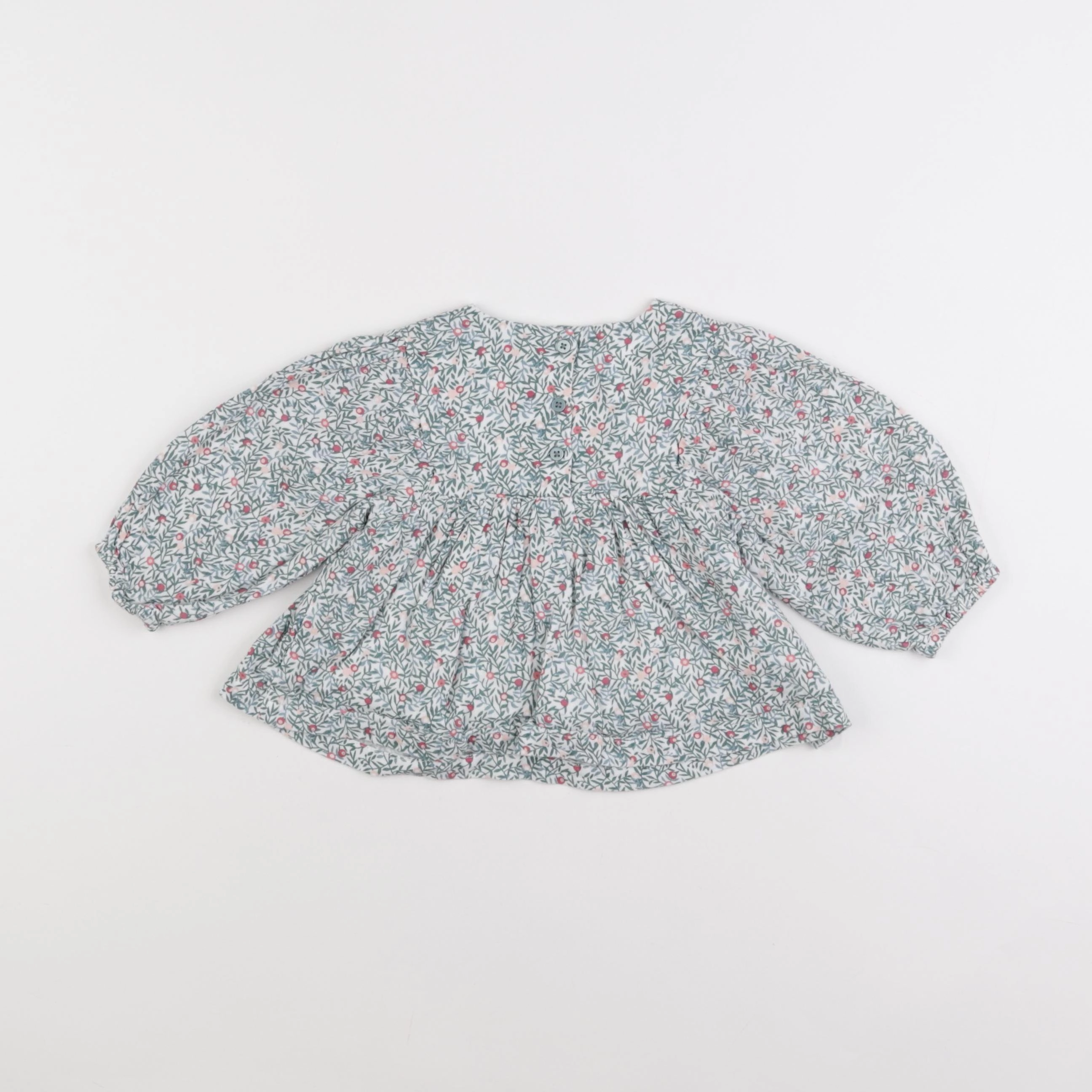 Vertbaudet - blouse vert - 12 mois
