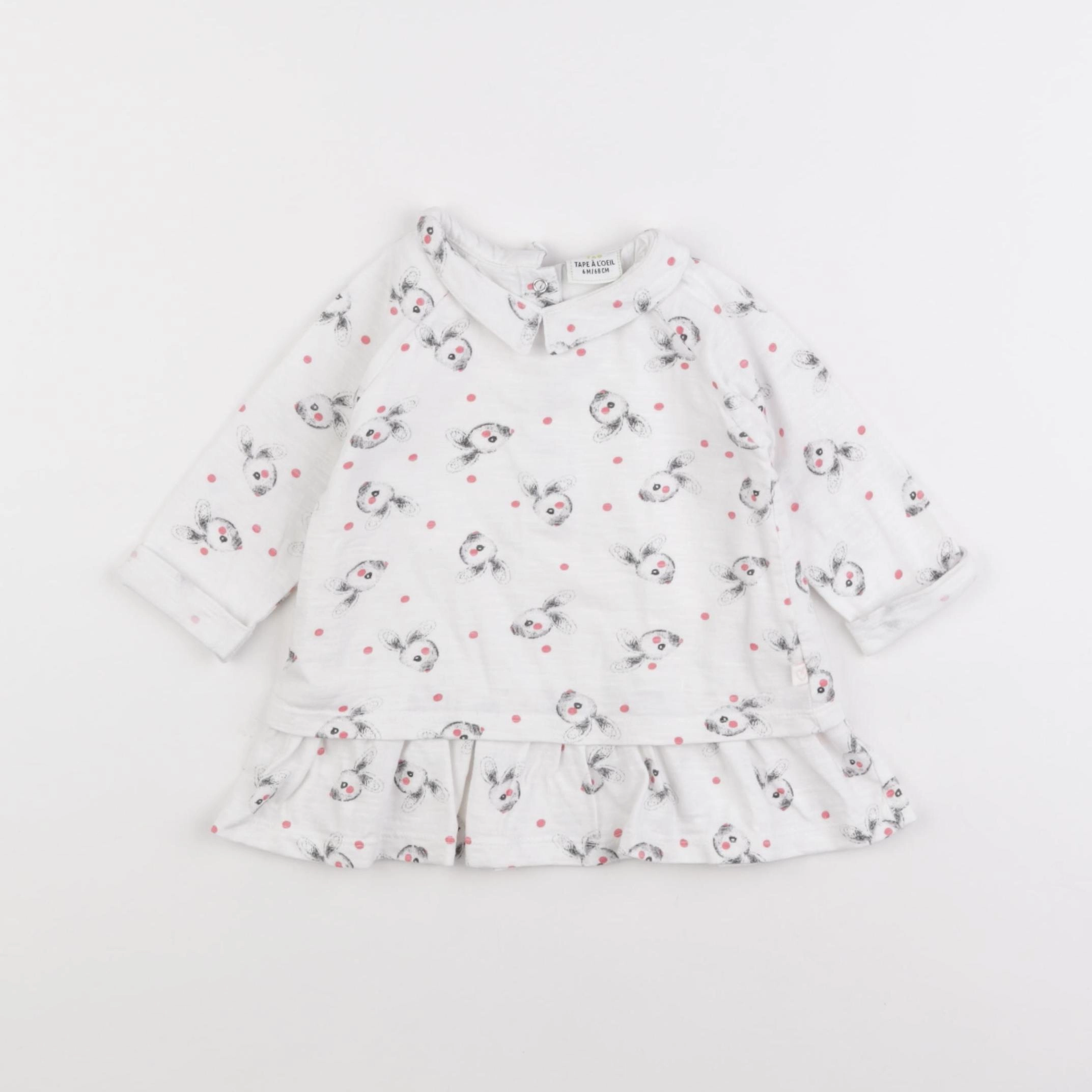 Tape à l'oeil - robe blanc - 6 mois