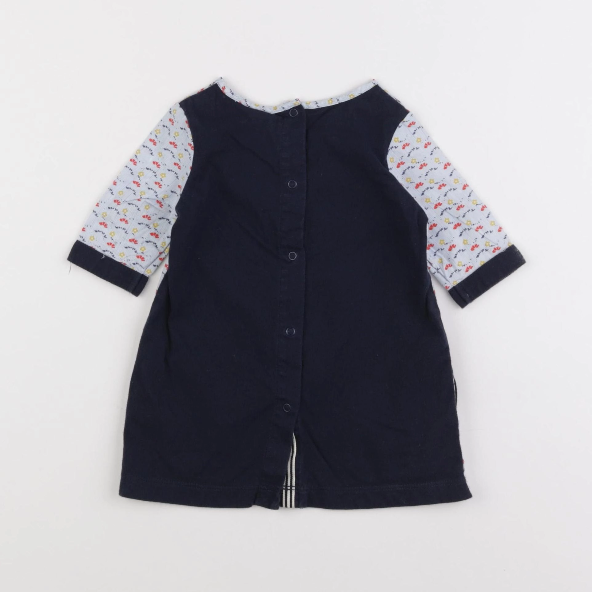 Petit Bateau - robe bleu - 6 mois