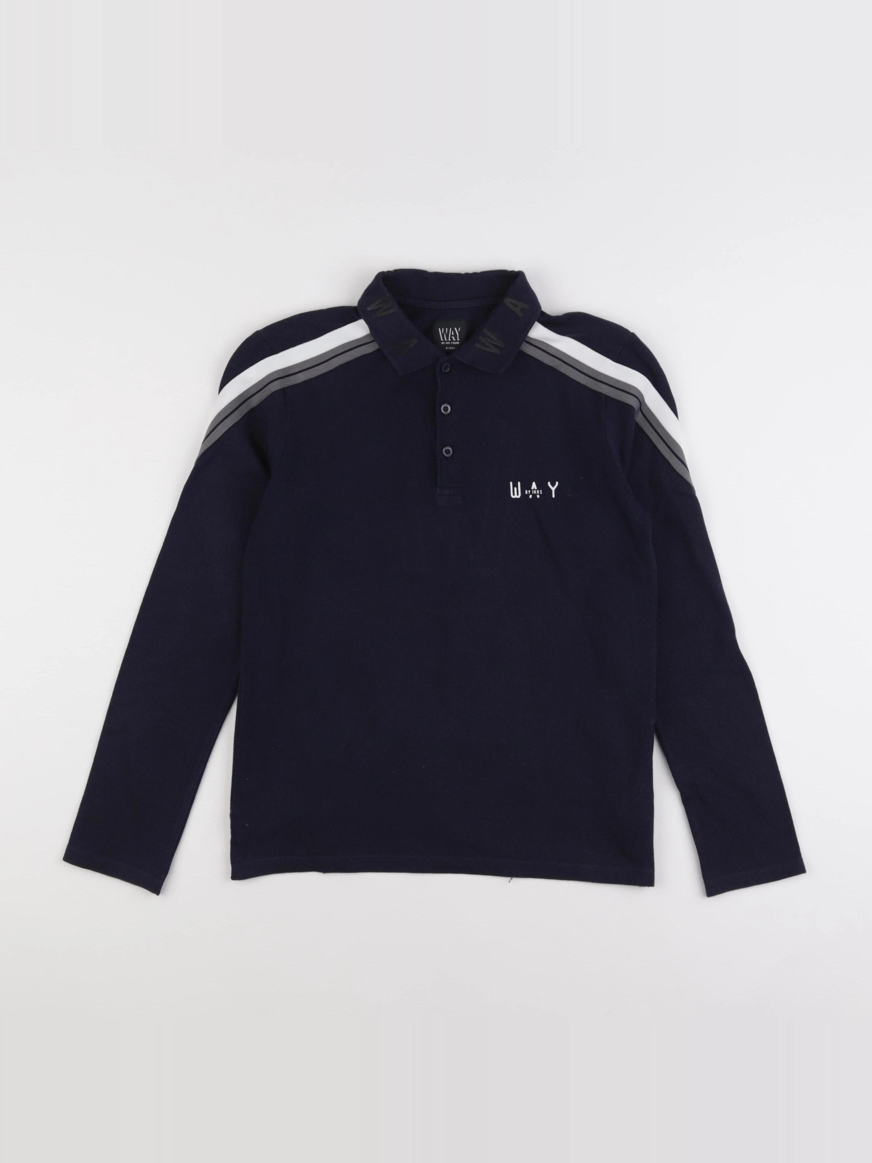 IKKS - polo imprimé au dos bleu - 12 ans