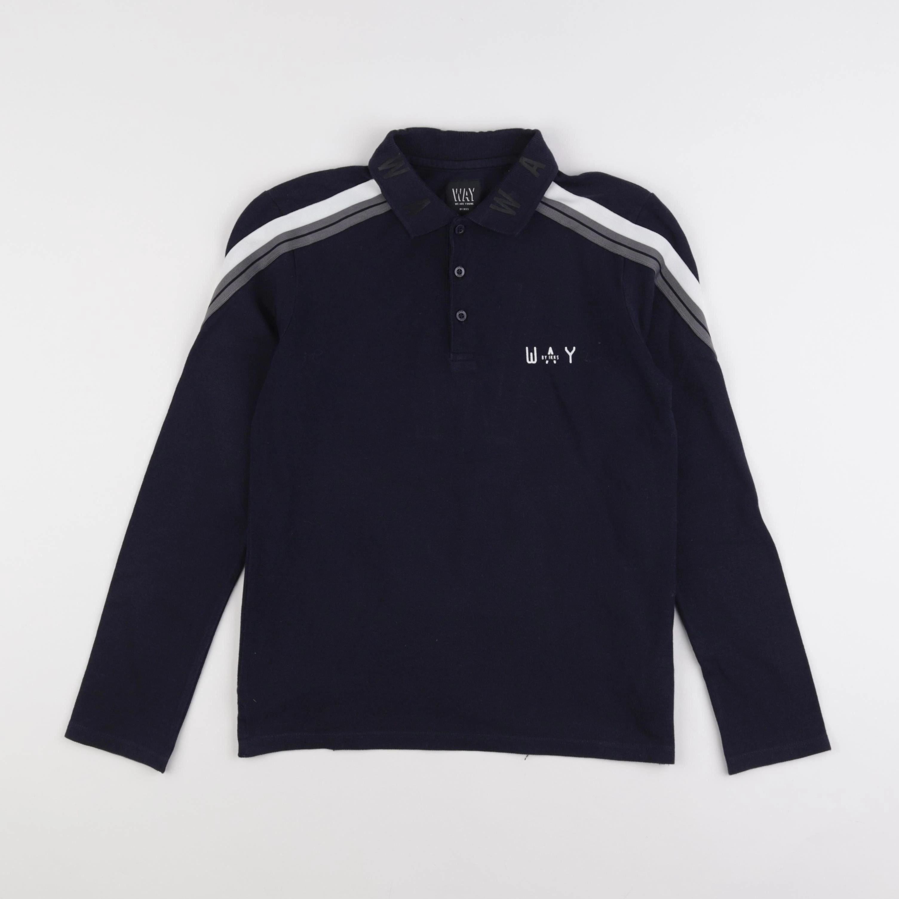 IKKS - polo imprimé au dos bleu - 12 ans