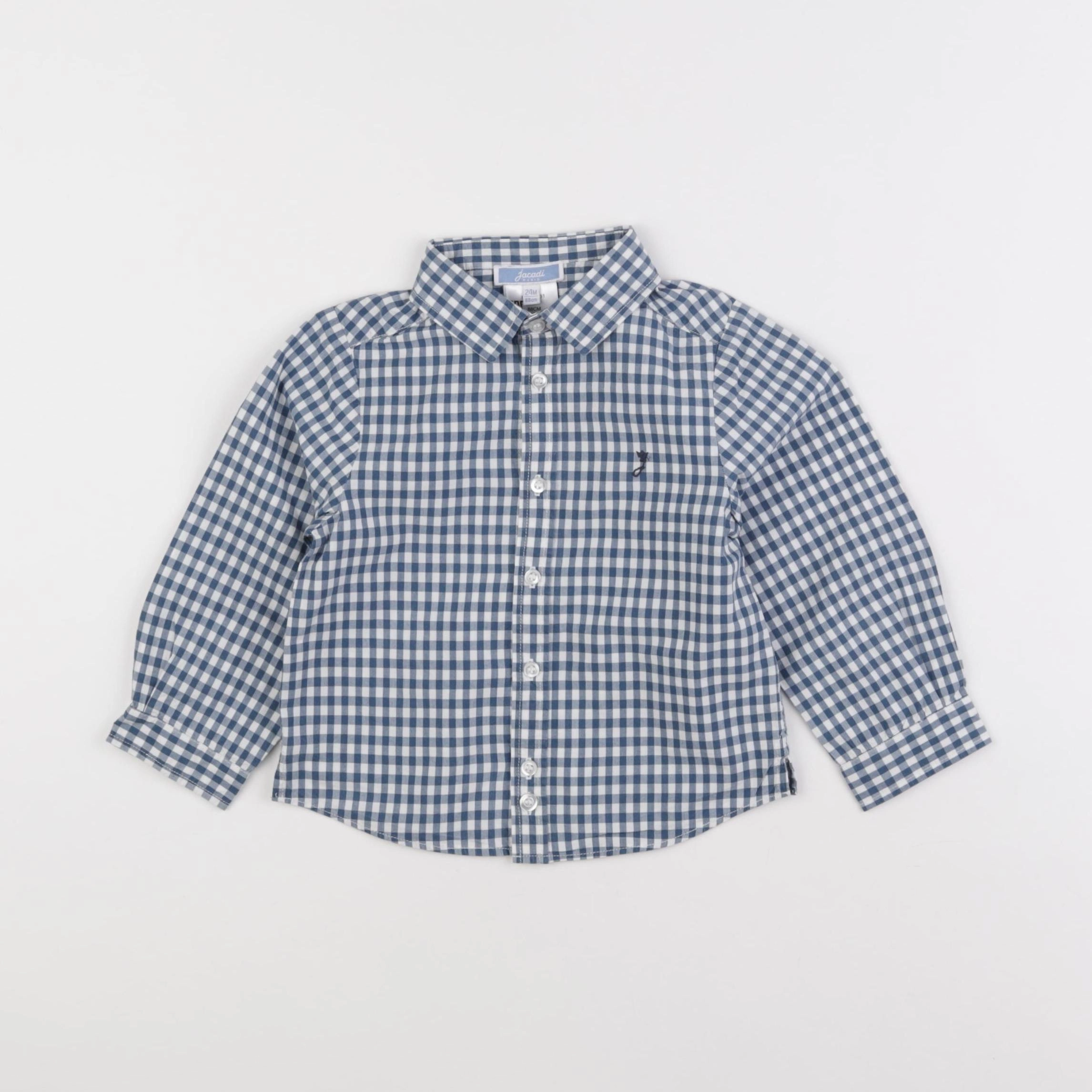 Jacadi - chemise blanc, bleu - 2 ans