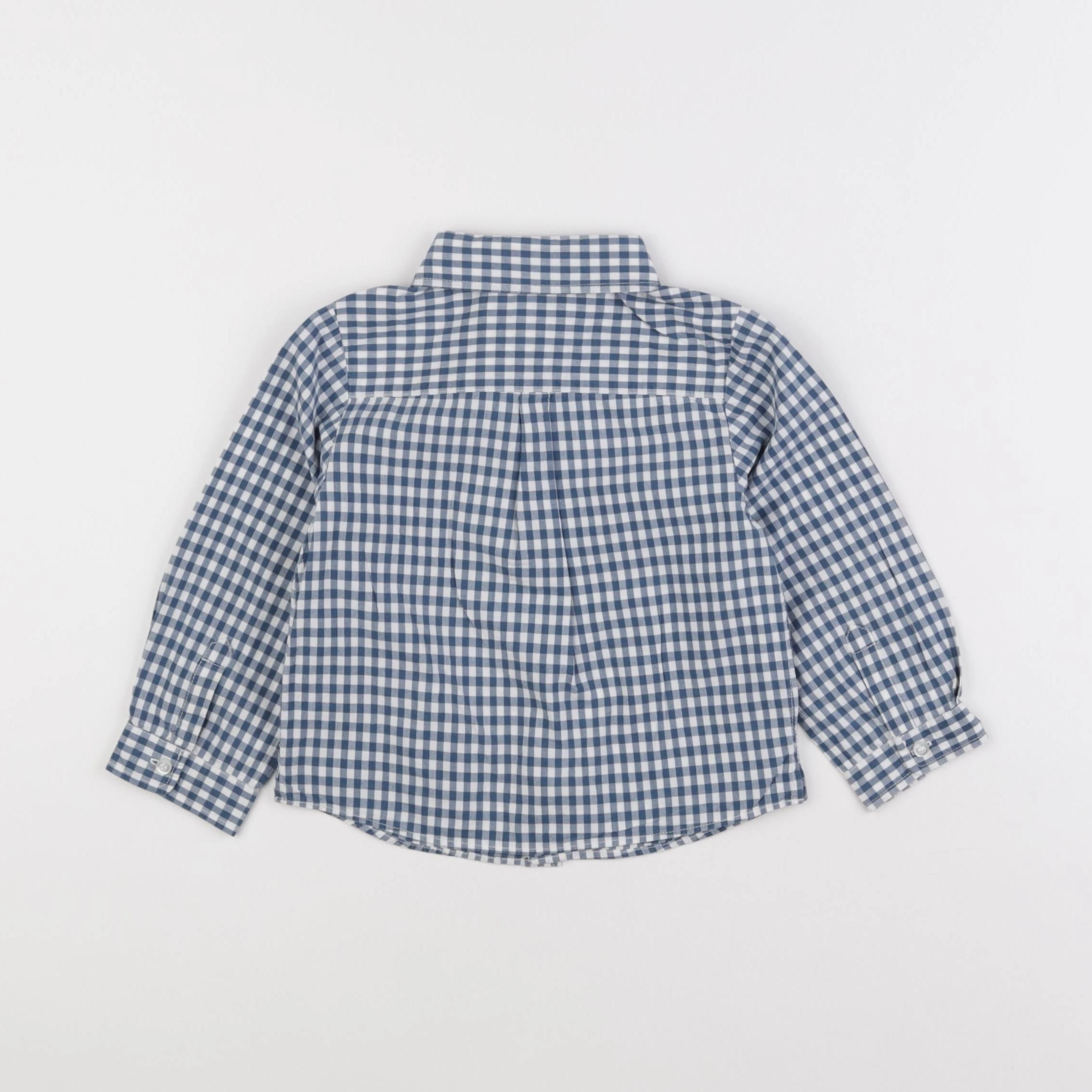 Jacadi - chemise blanc, bleu - 2 ans