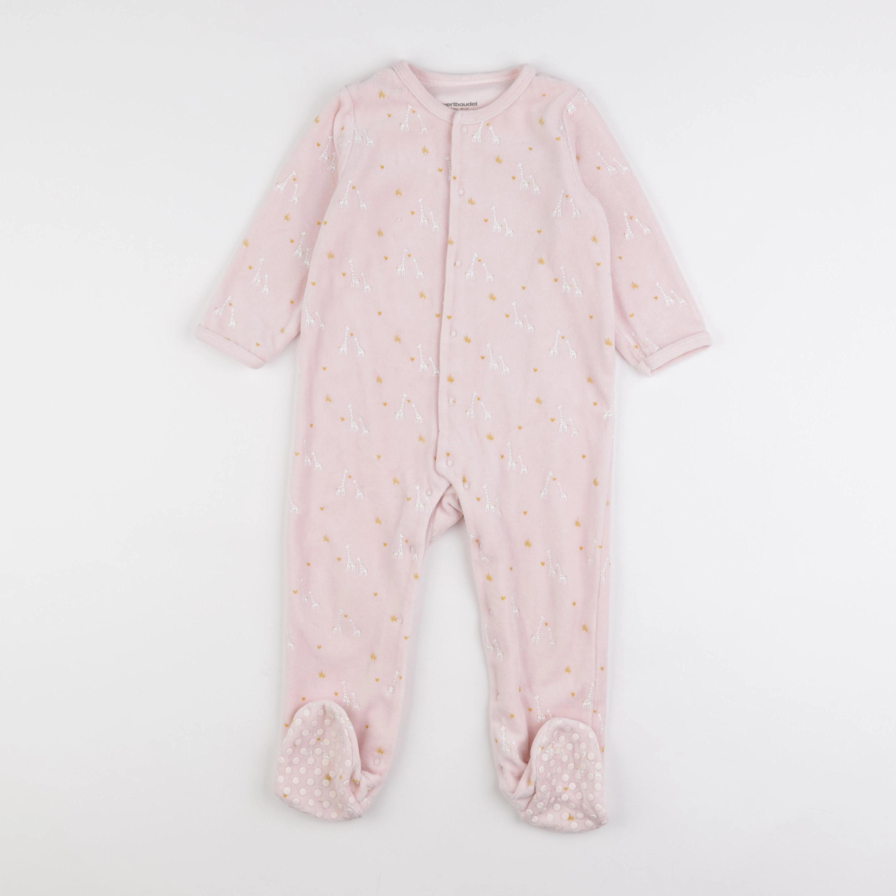 Vertbaudet - pyjama velours rose - 2 ans
