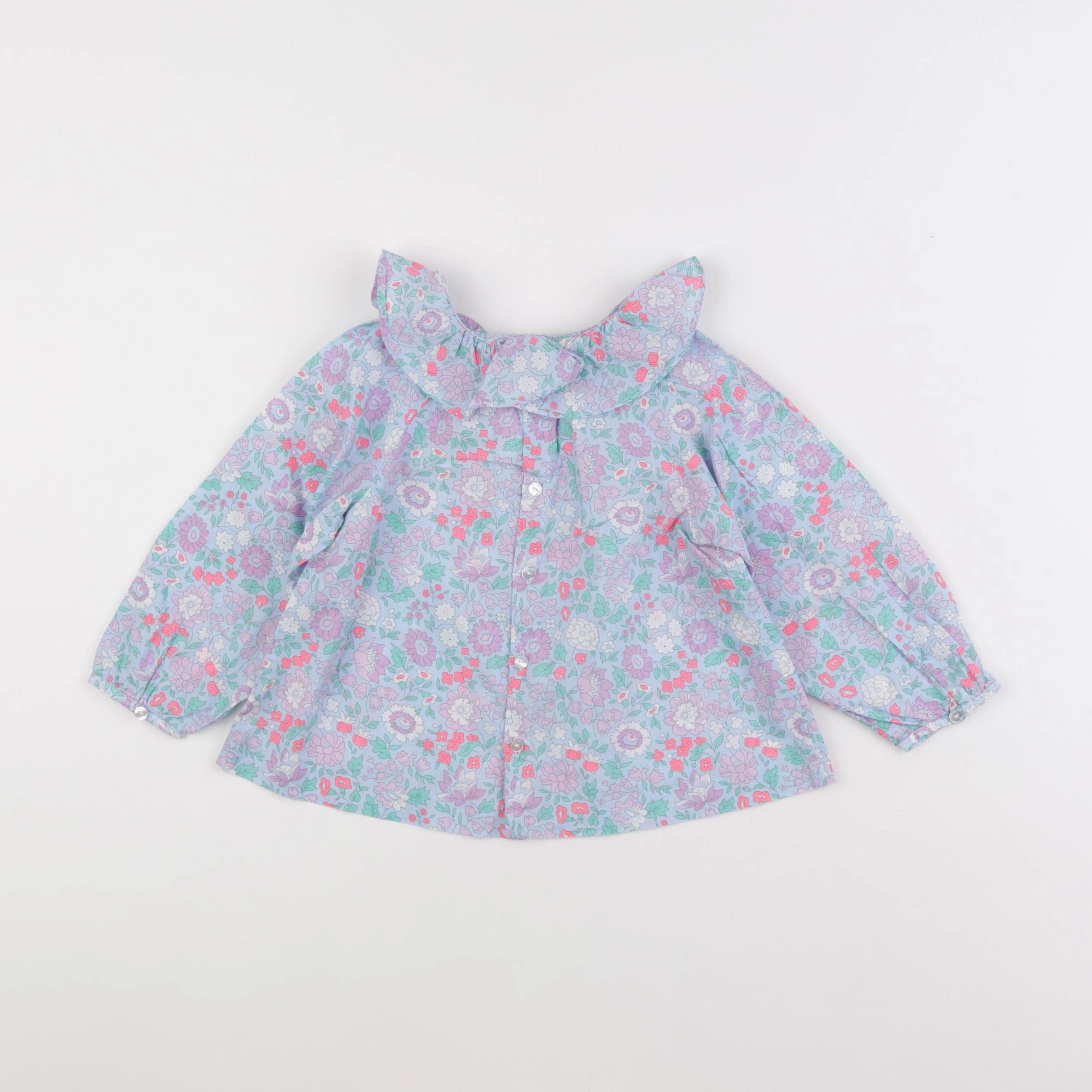 Jacadi - blouse liberty bleu - 3 ans