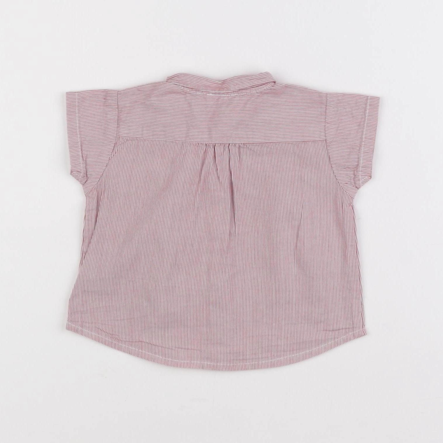Jacadi - chemise blanc, rouge - 3 mois