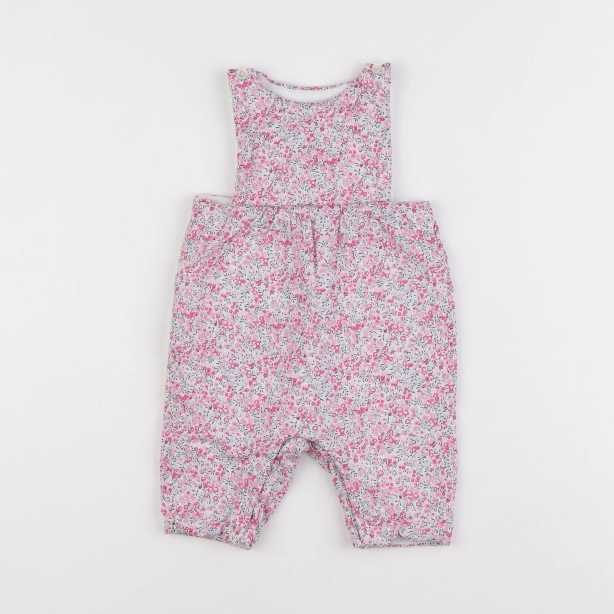 Jacadi - combinaison doublé, liberty rose - 3 mois
