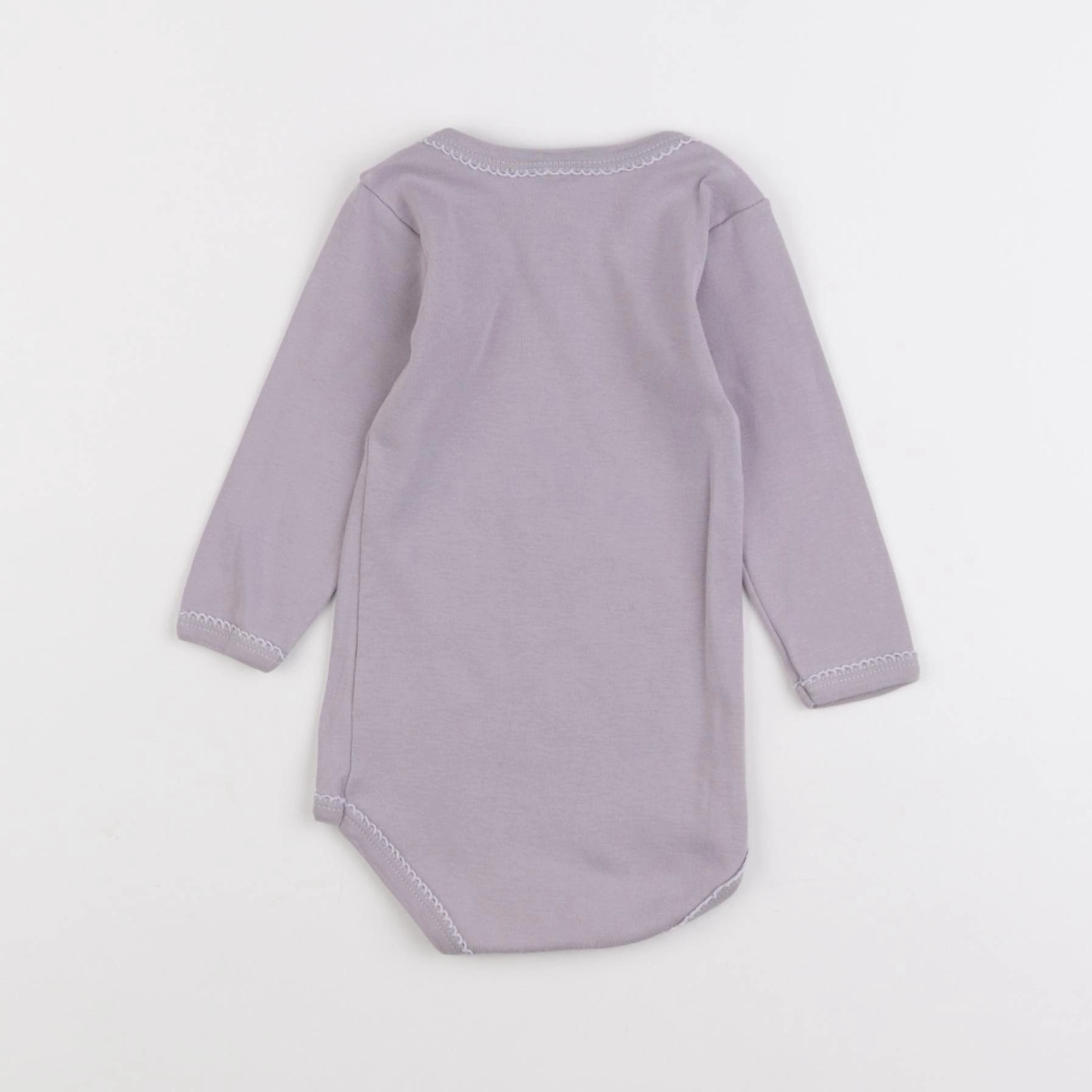 Petit Bateau - body violet - 6 mois