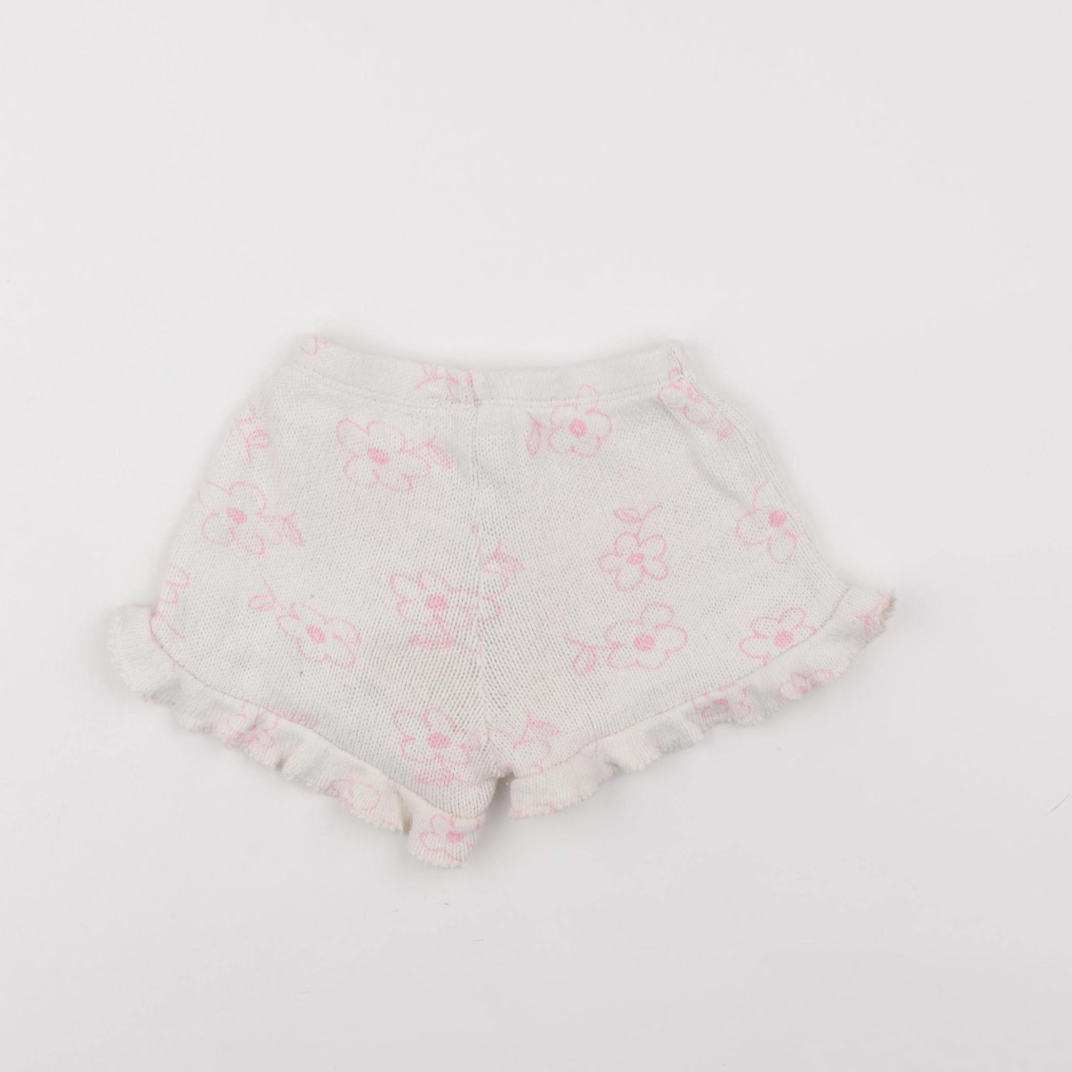 Zara - pantalon blanc, rose - 9/12 mois