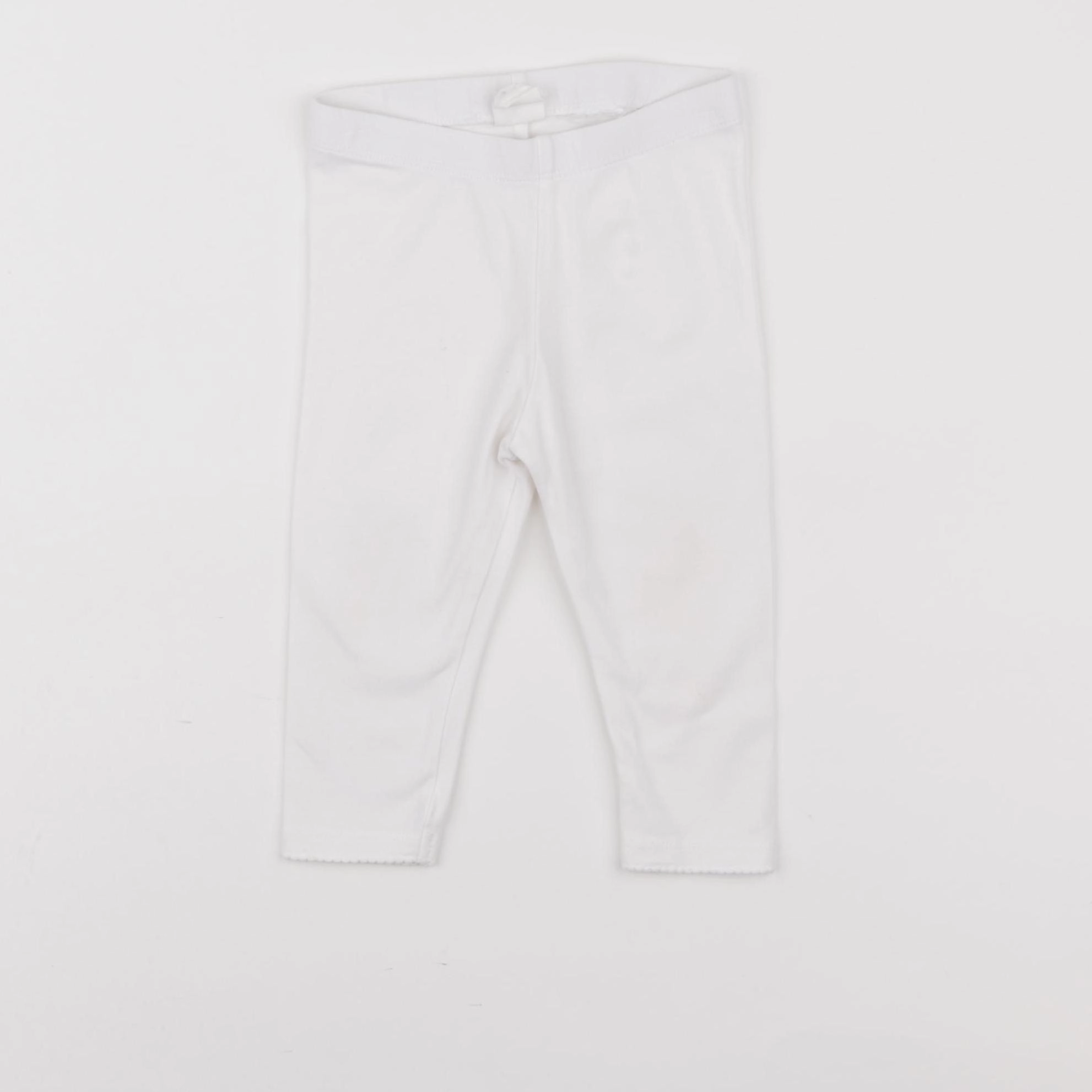 H&M - legging blanc - 6/9 mois