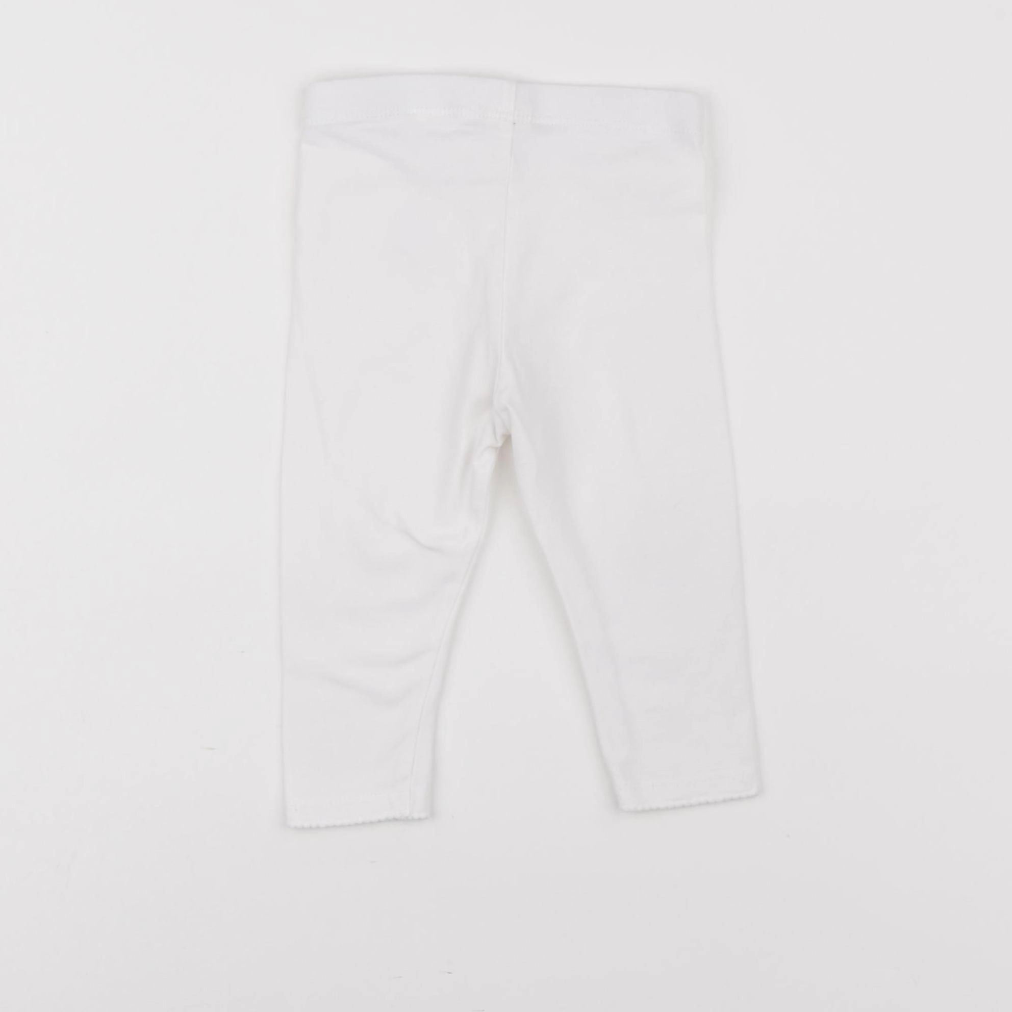 H&M - legging blanc - 6/9 mois