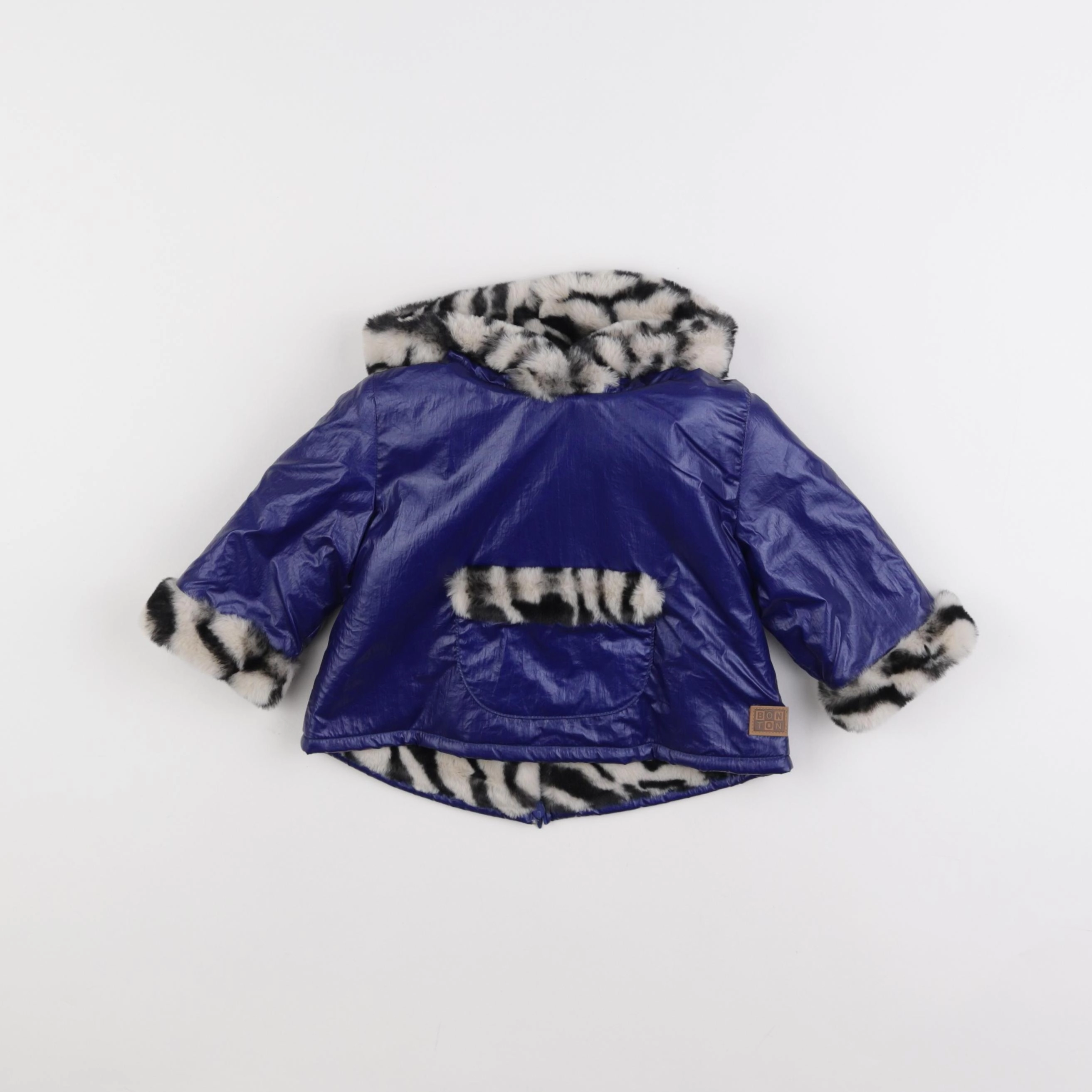 Bonton - veste doublé bleu - 6 mois