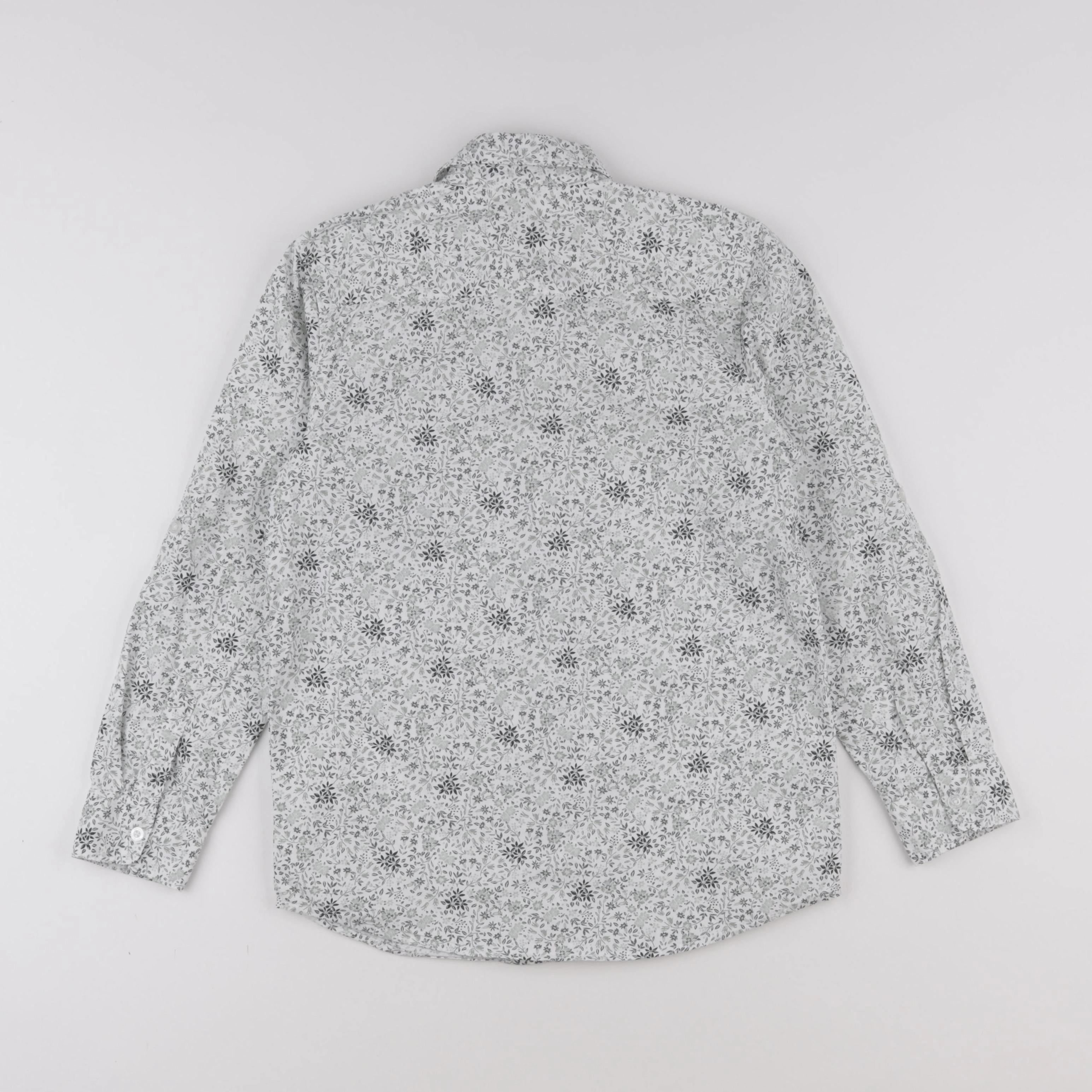 Vertbaudet - chemise blanc, vert - 10 ans