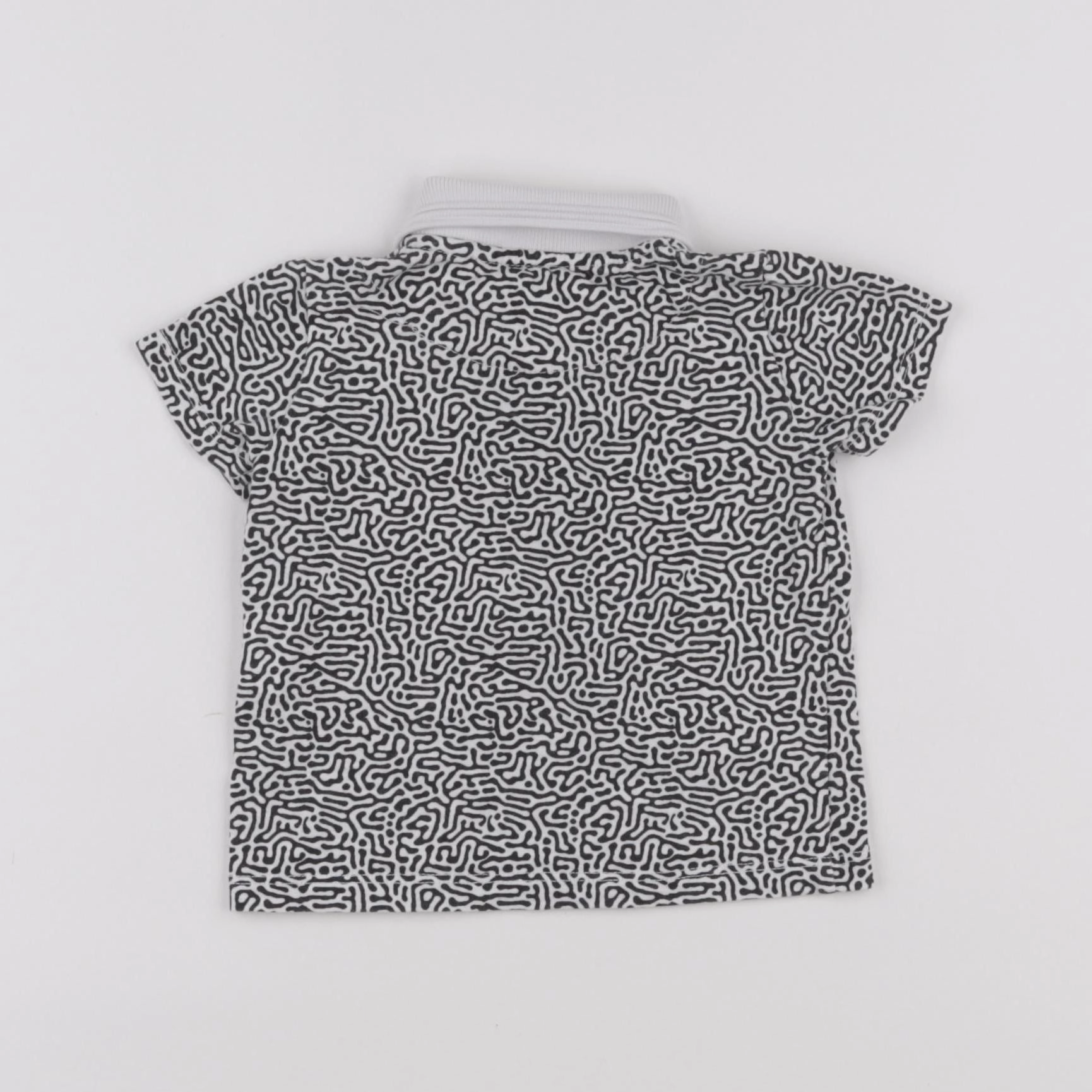 IKKS - polo blanc, noir - 6 mois