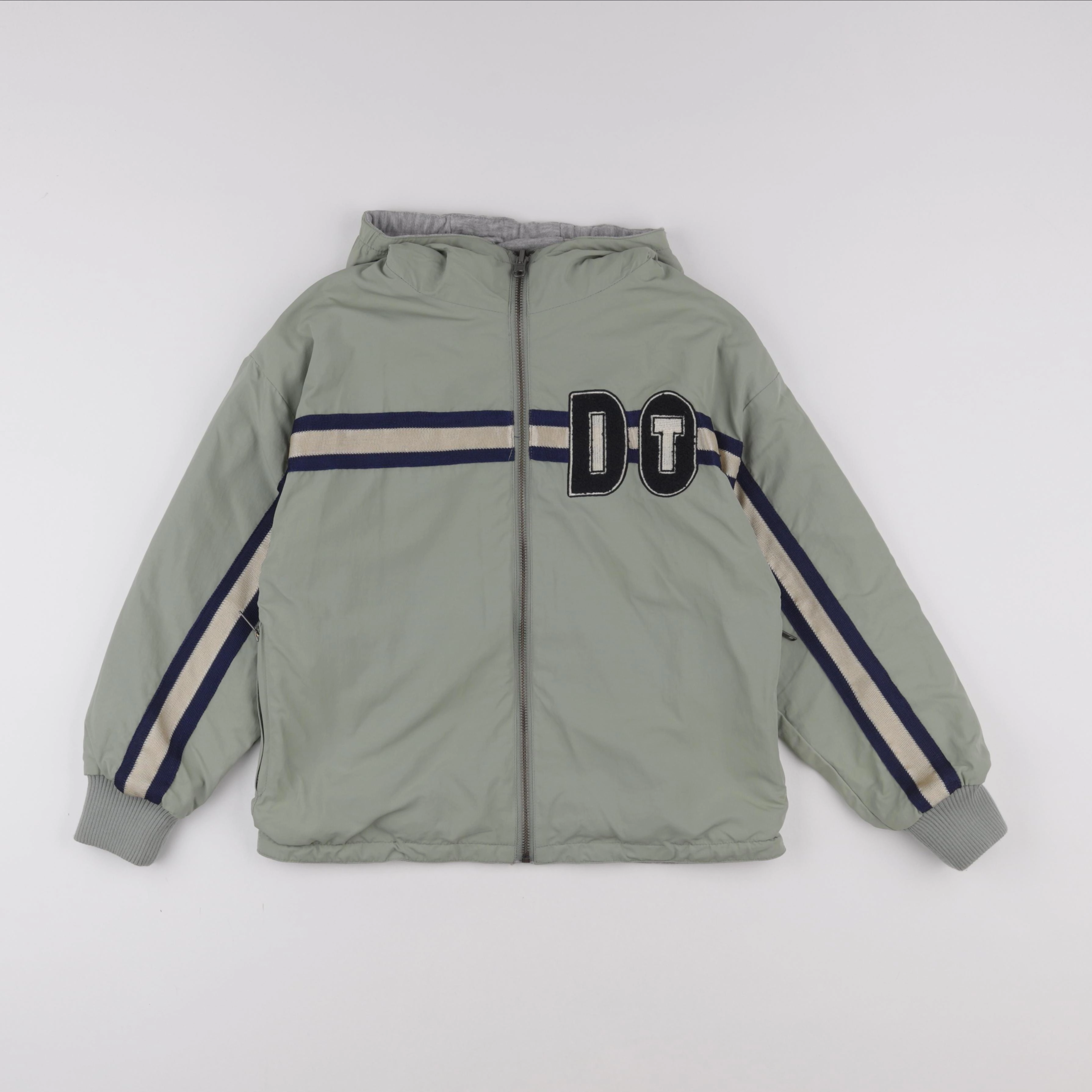 Bellerose - veste réversible vert, gris - 10 ans