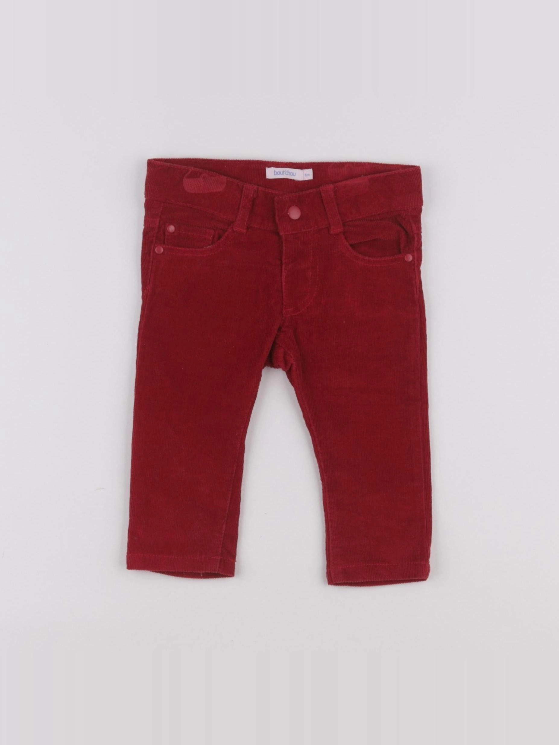 Boutchou - pantalon rouge - 6 mois