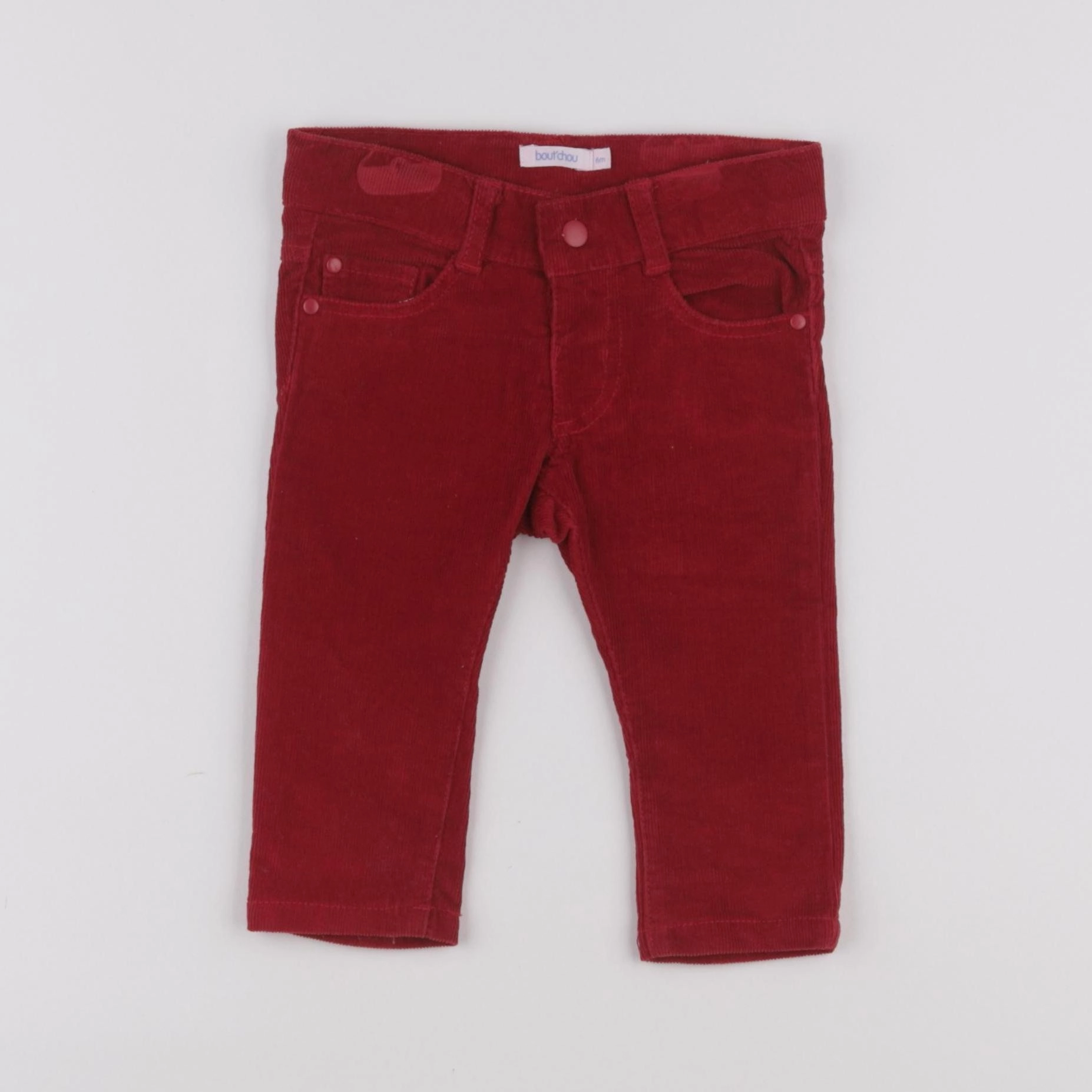 Boutchou - pantalon rouge - 6 mois