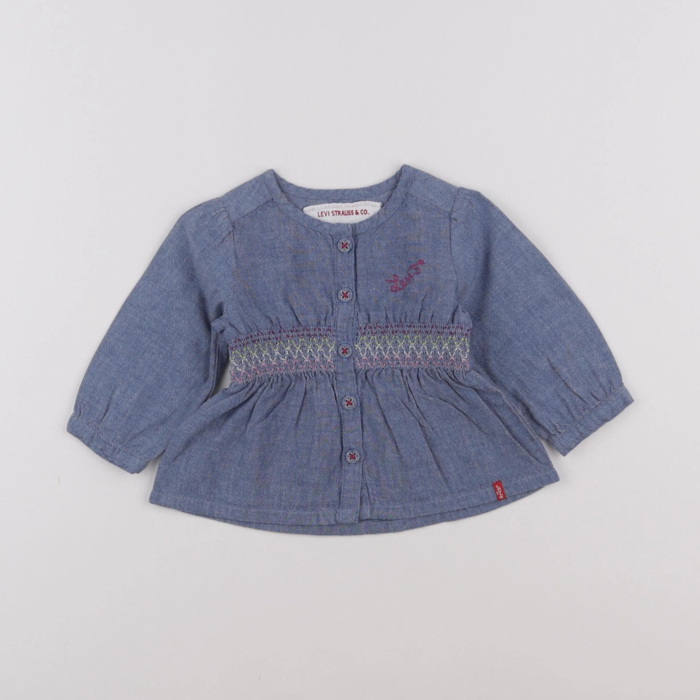 Levi's - blouse bleu - 6 mois