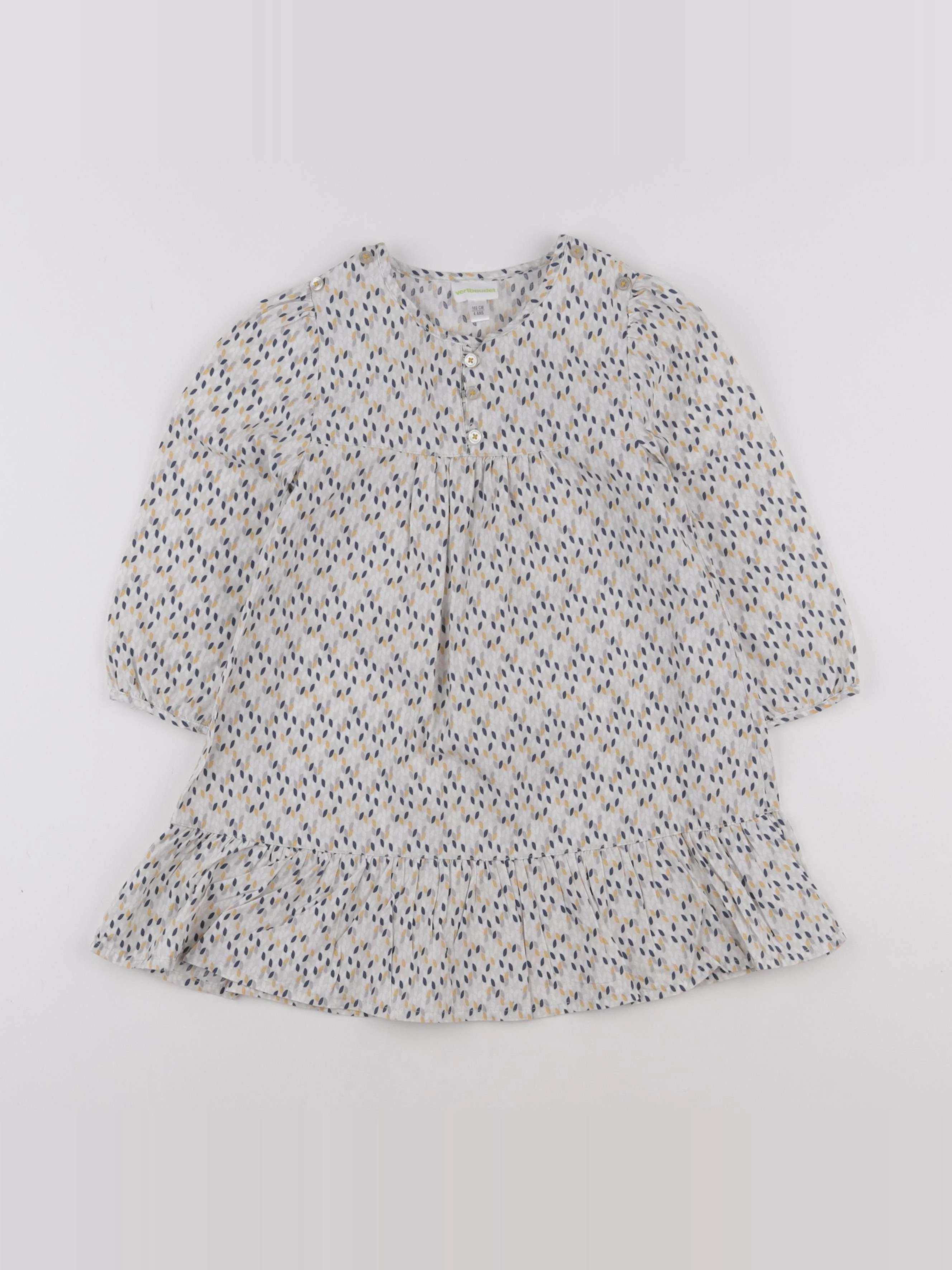 Vertbaudet - robe gris - 4 ans