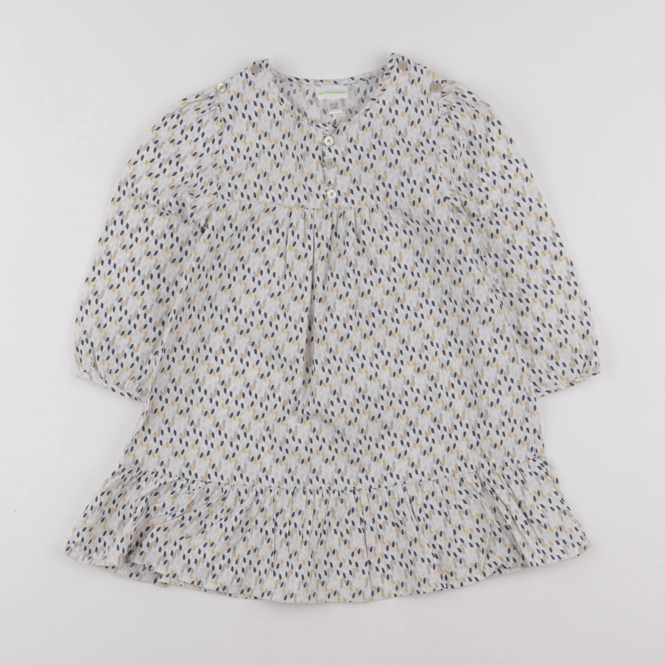 Vertbaudet - robe gris - 4 ans