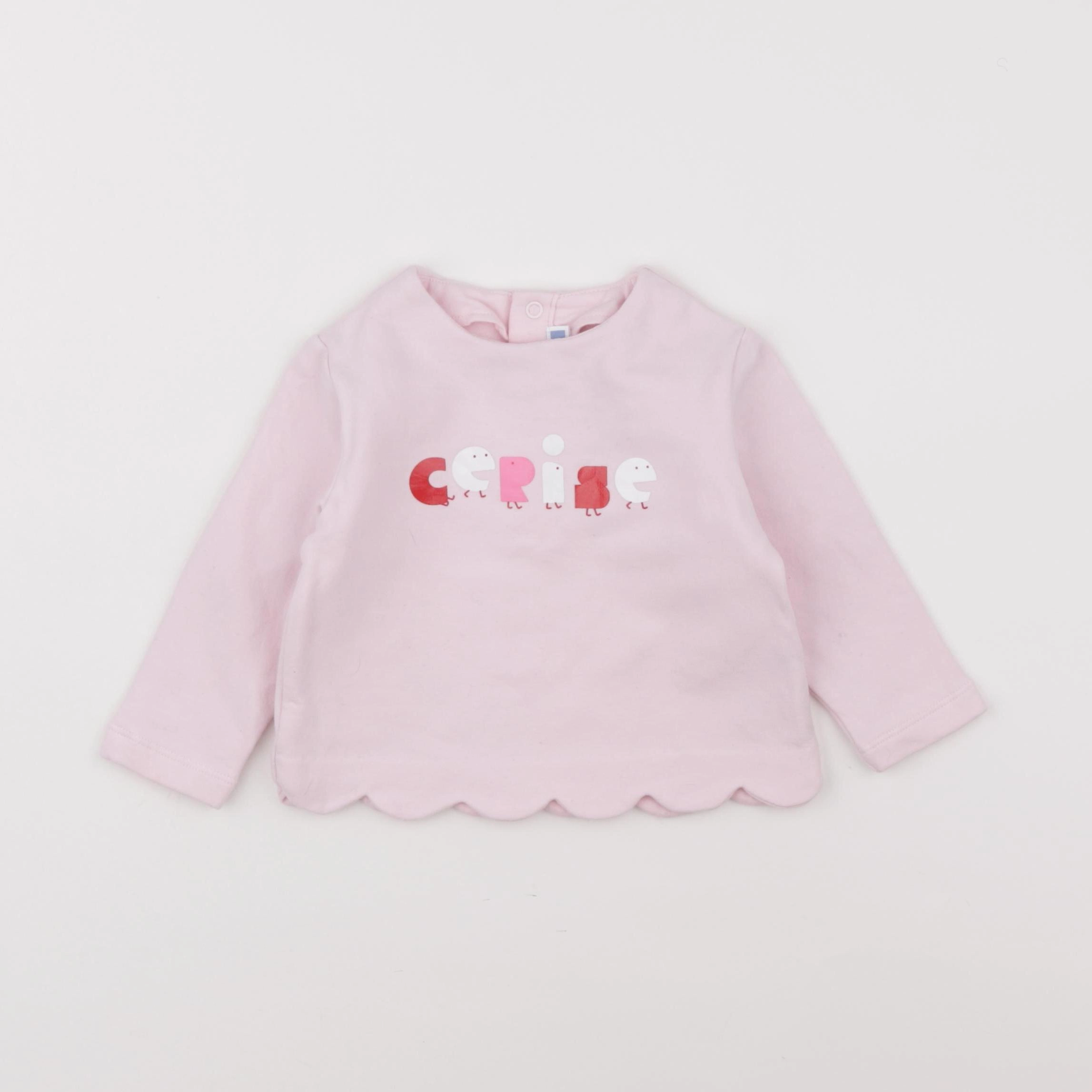Jacadi - sweat rose - 12 mois