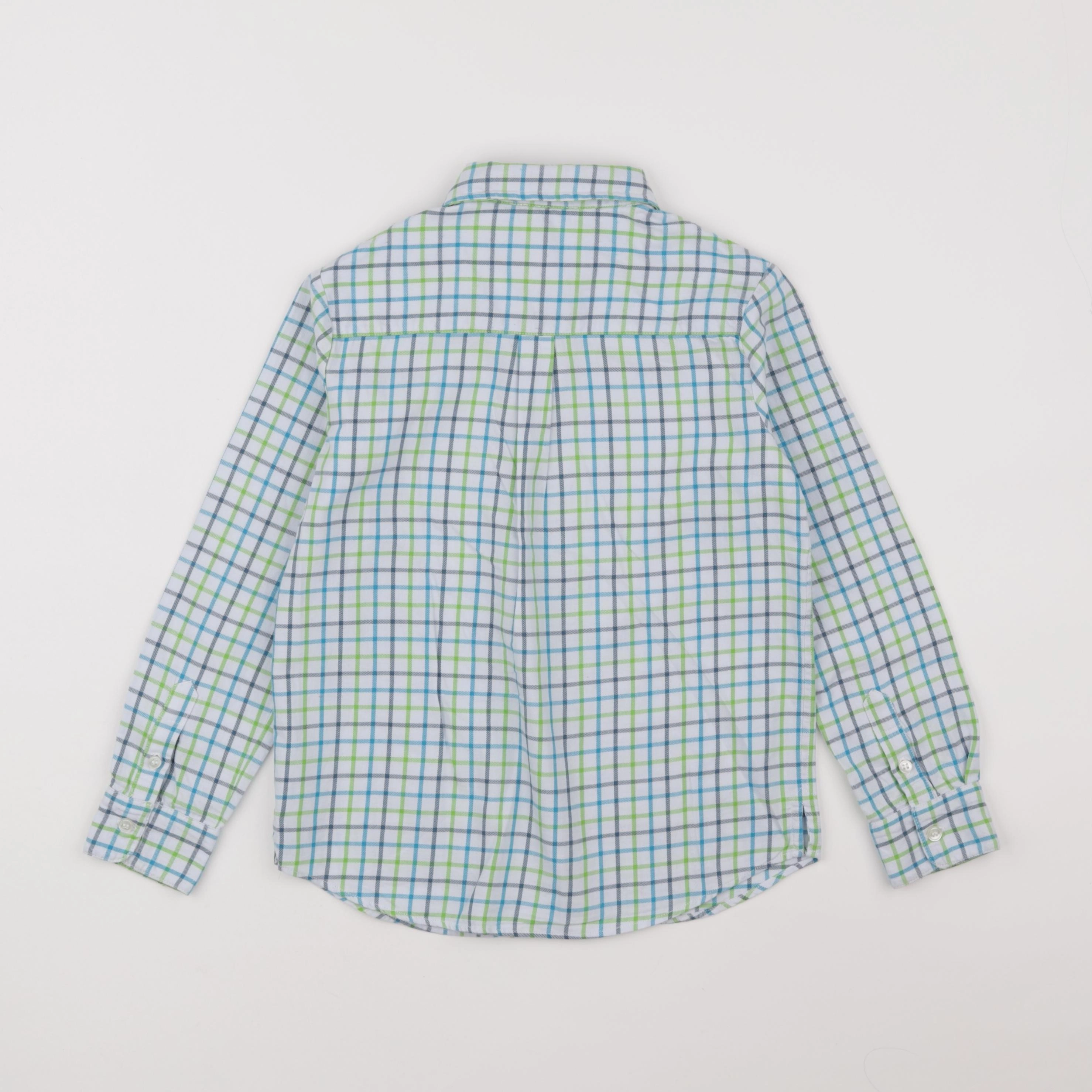 Jacadi - chemise blanc, bleu, vert - 8 ans