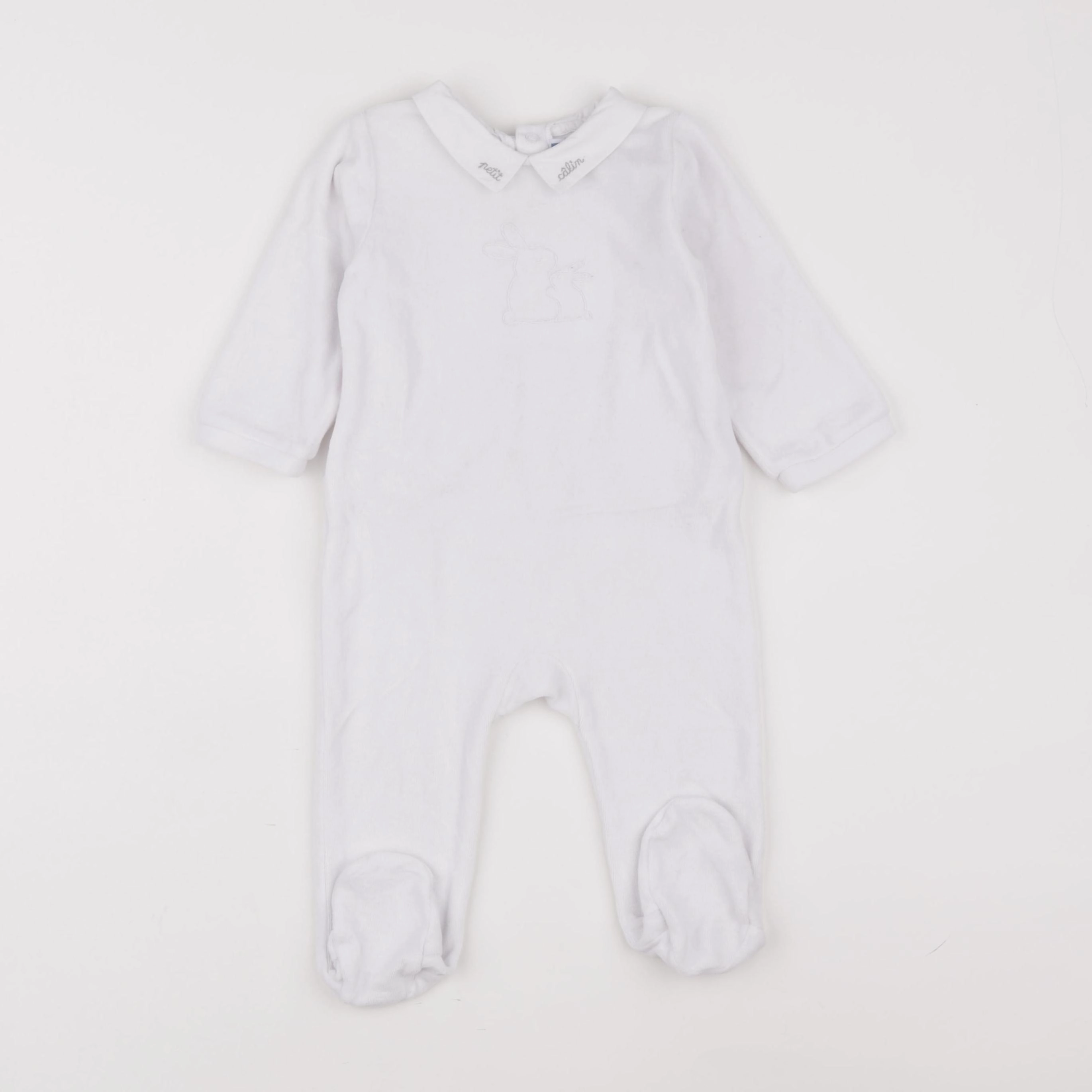Jacadi - pyjama velours blanc - 9 mois