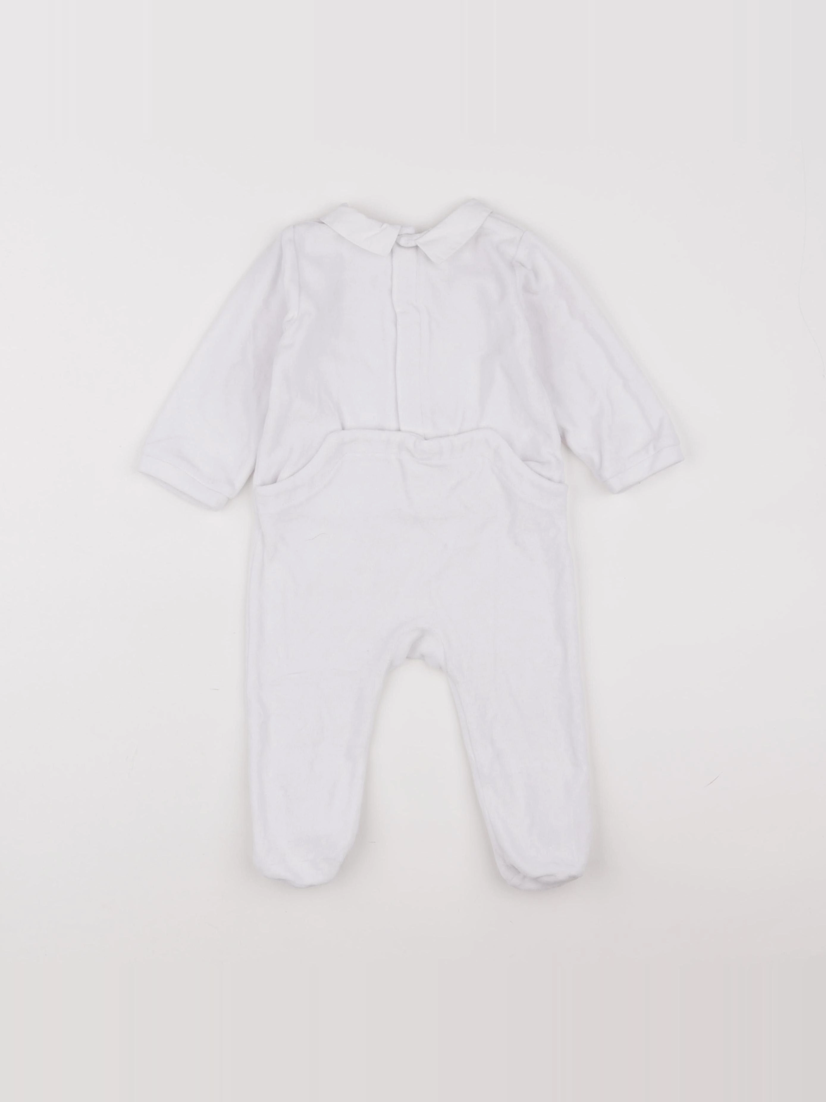 Jacadi - pyjama velours blanc - 9 mois