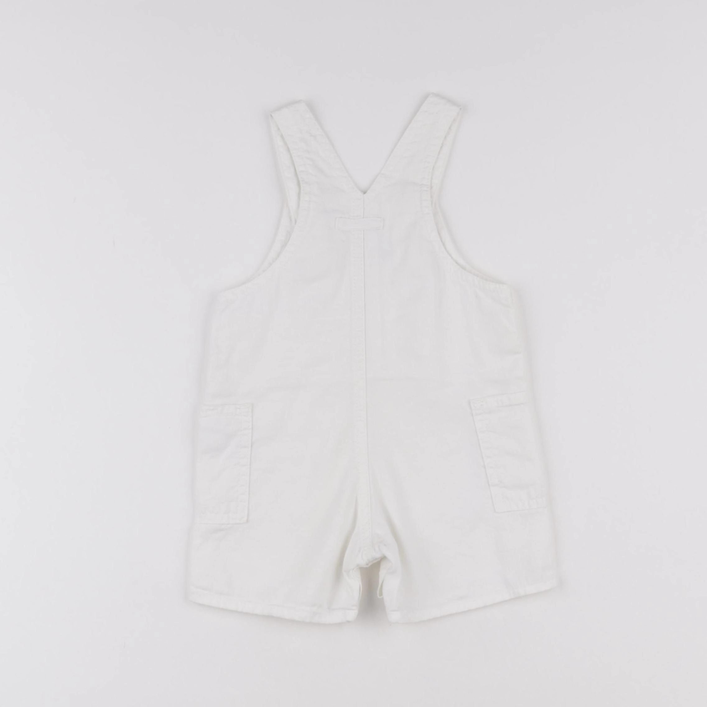Petit Bateau - salopette blanc - 6 mois