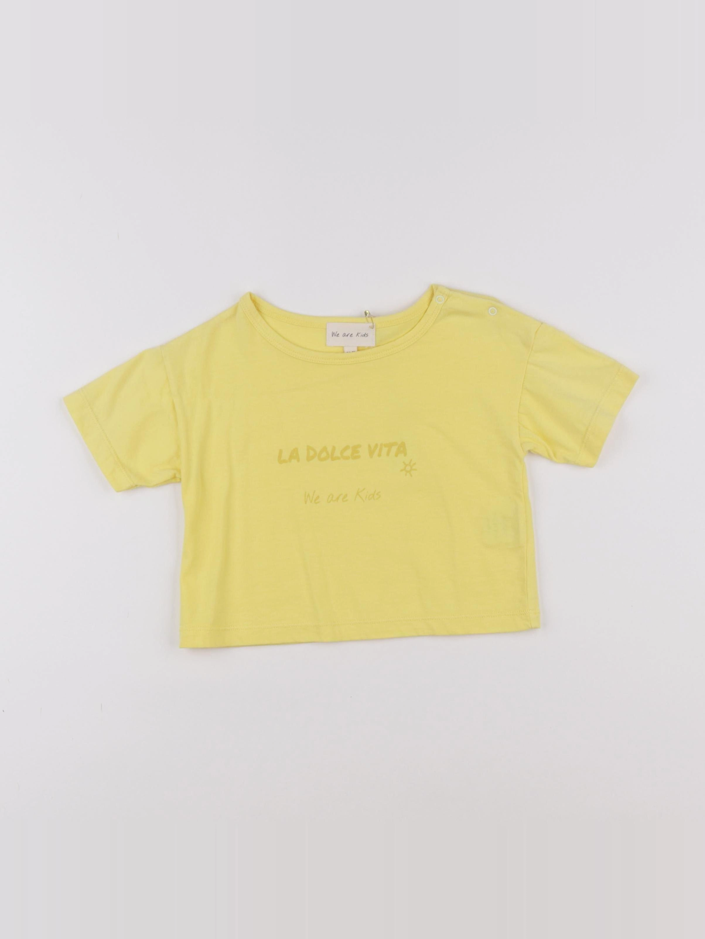 We are kids - tee-shirt jaune - 3/6 mois