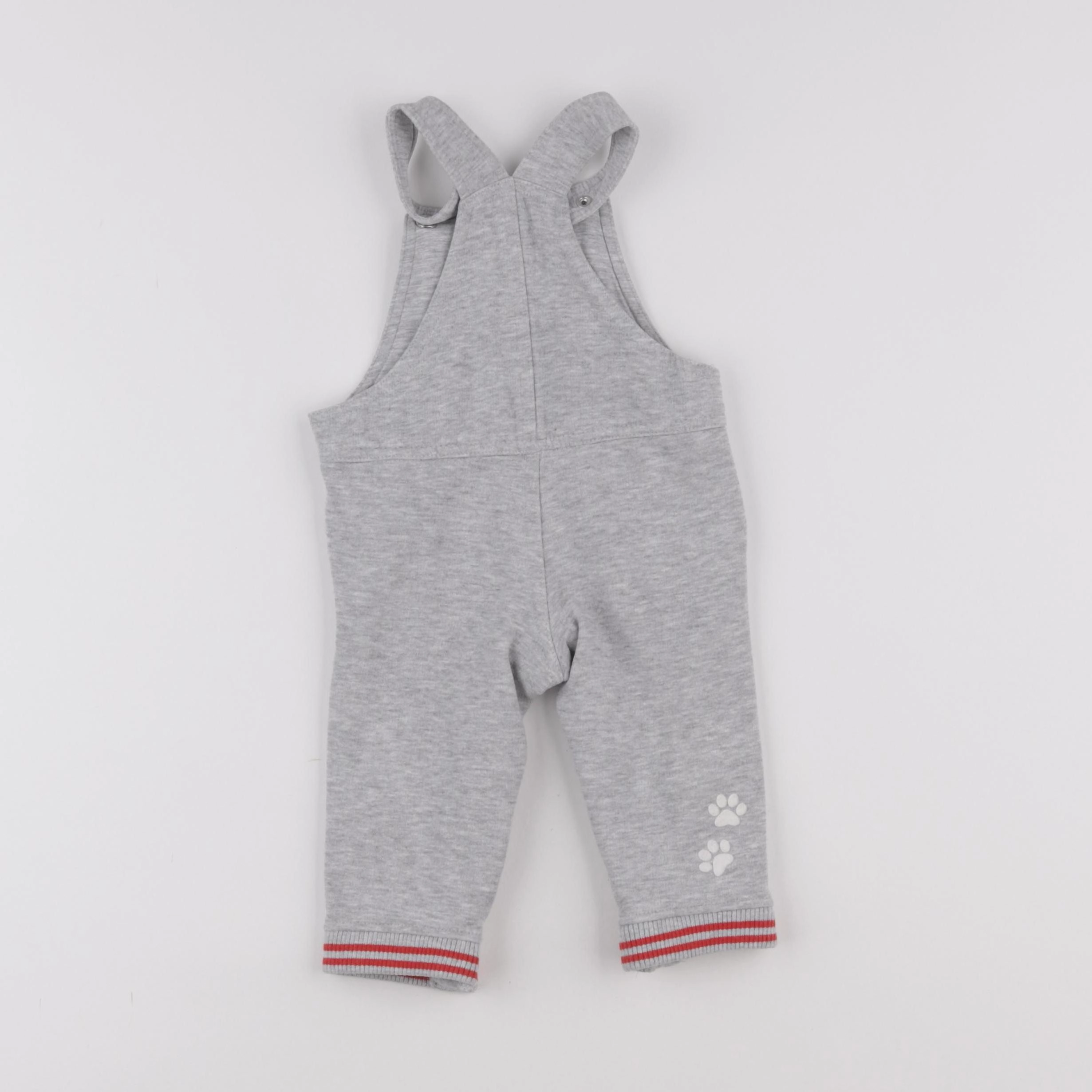 Vertbaudet - salopette gris - 9 mois
