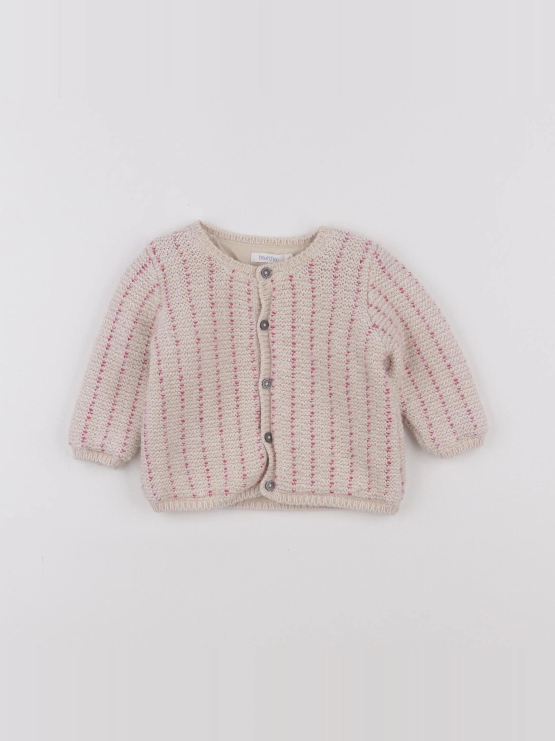 Boutchou - gilet rose - 6 mois