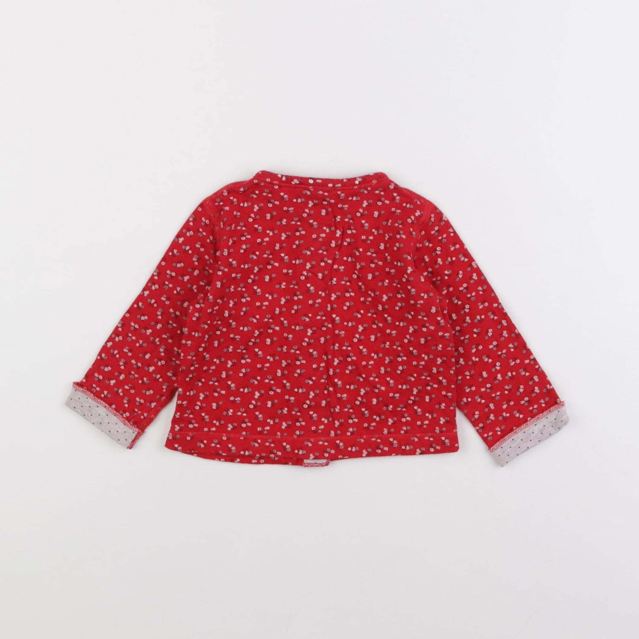 Petit Bateau - sweat rouge - 6 mois