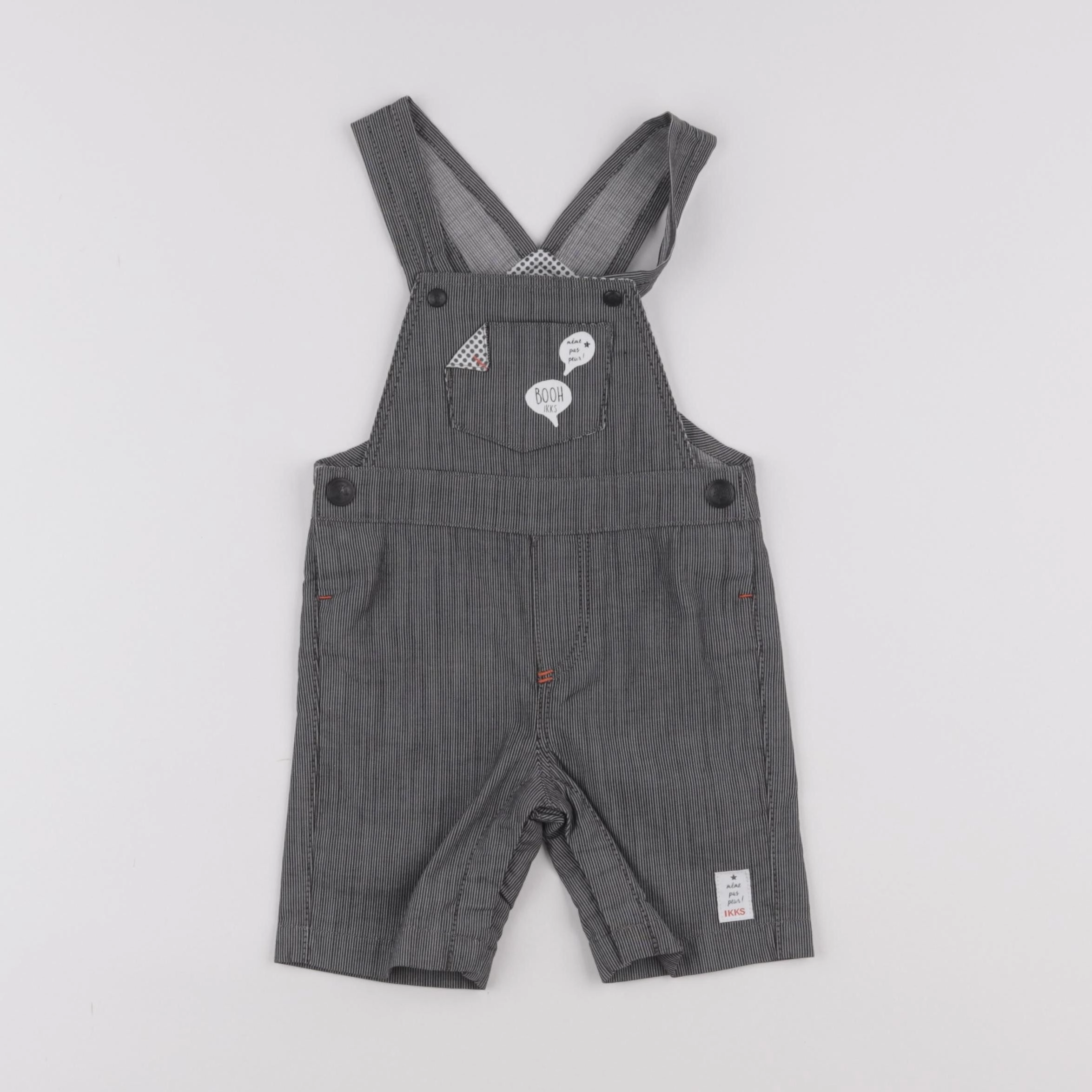 IKKS - salopette gris - 12 mois
