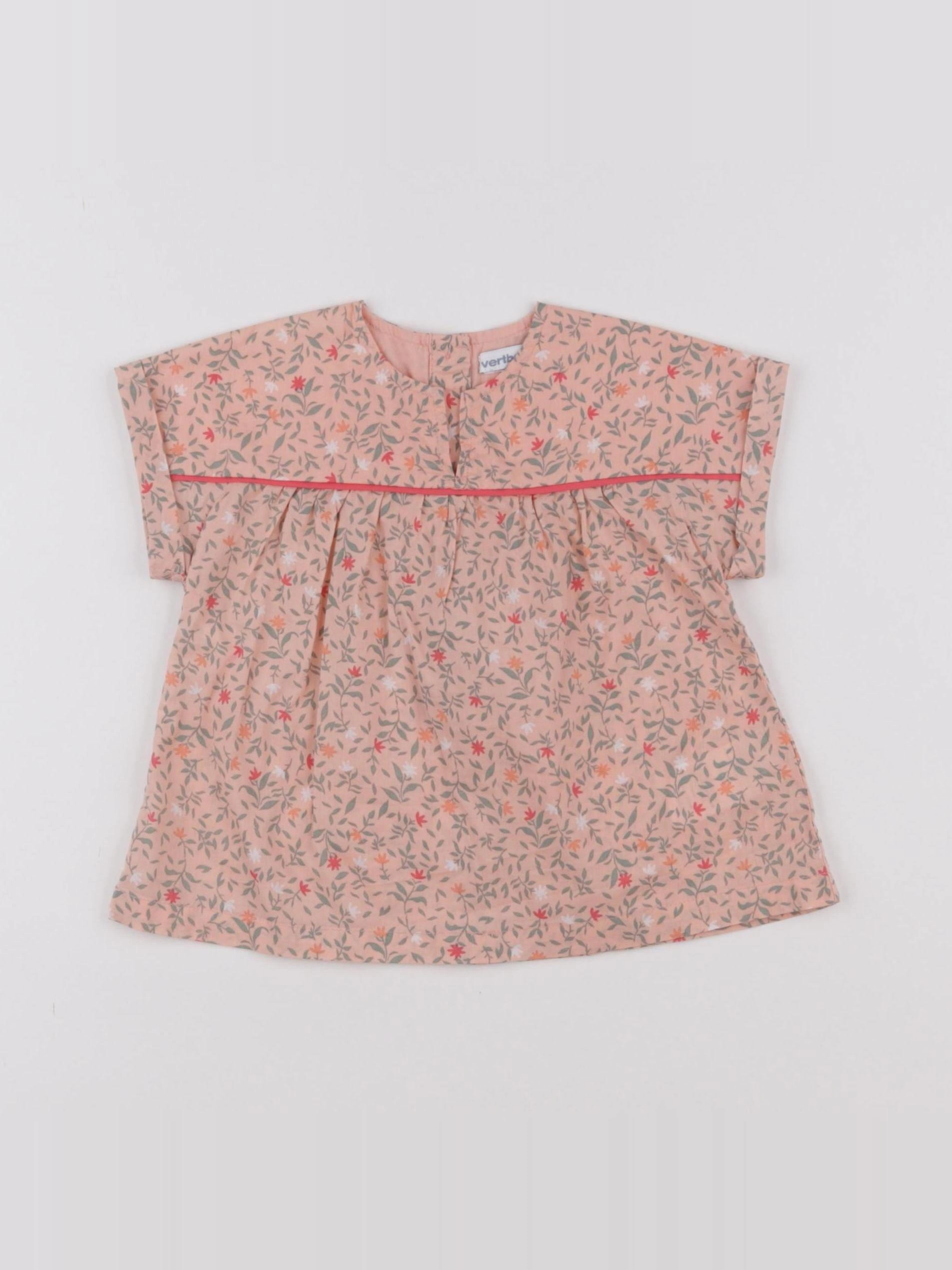 Vertbaudet - blouse rose - 9/12 mois