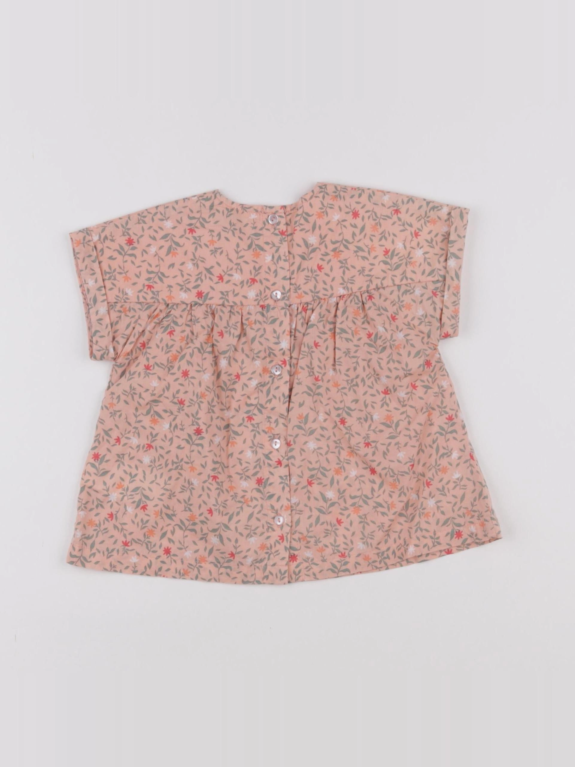 Vertbaudet - blouse rose - 9/12 mois