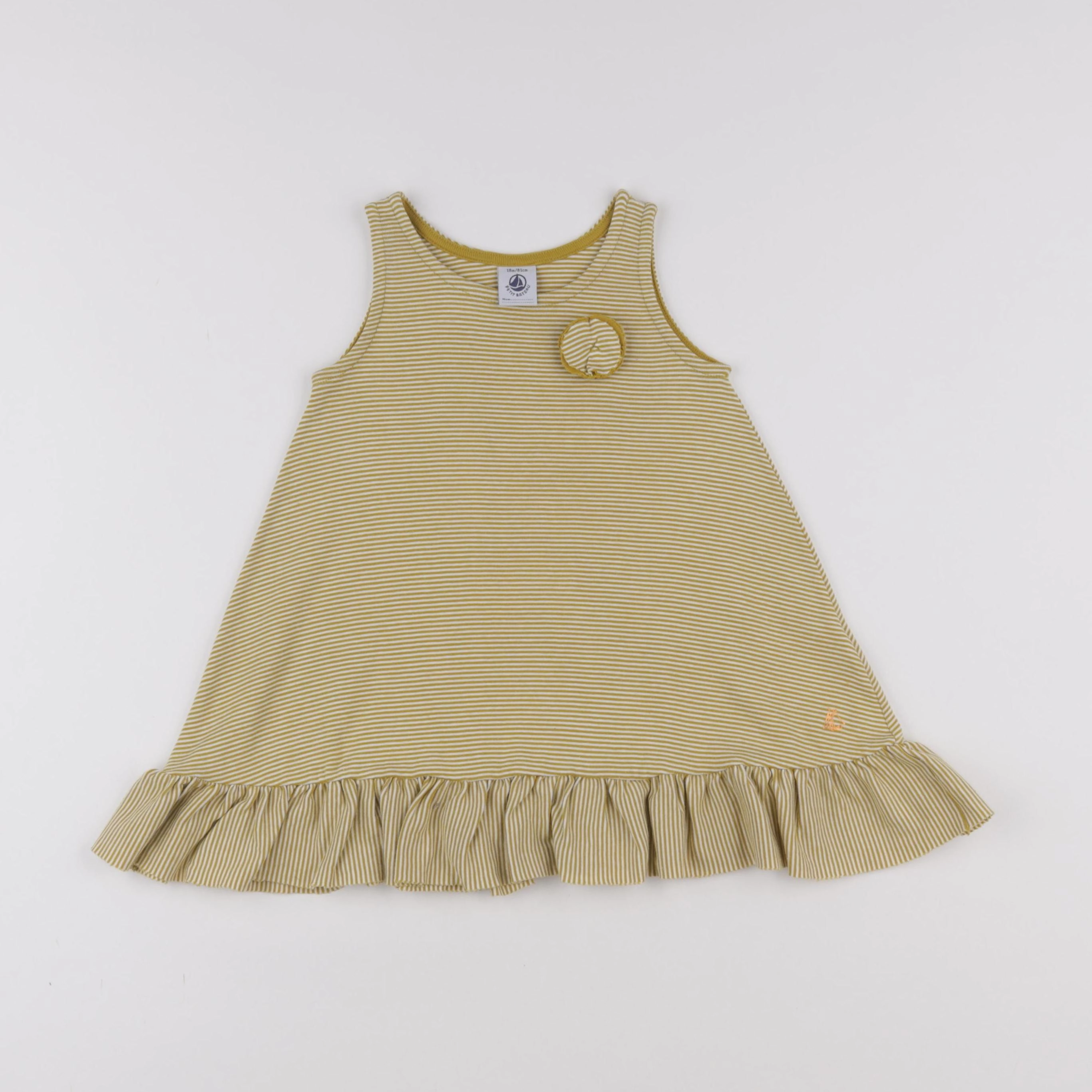 Petit Bateau - robe jaune - 18 mois